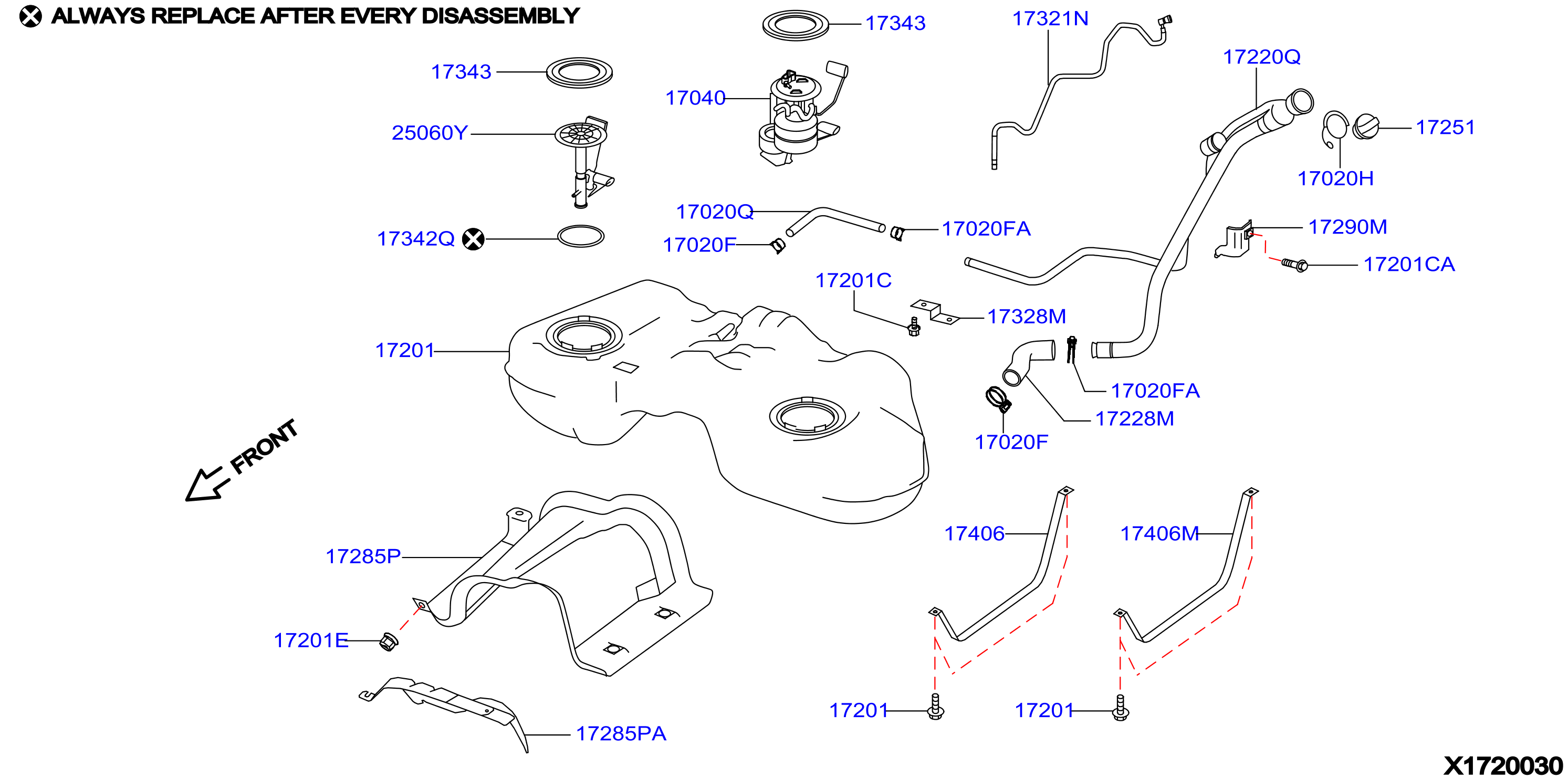 Diagram DEPÓSITO DE COMBUSTIBLE for your 2011 INFINITI QX80   