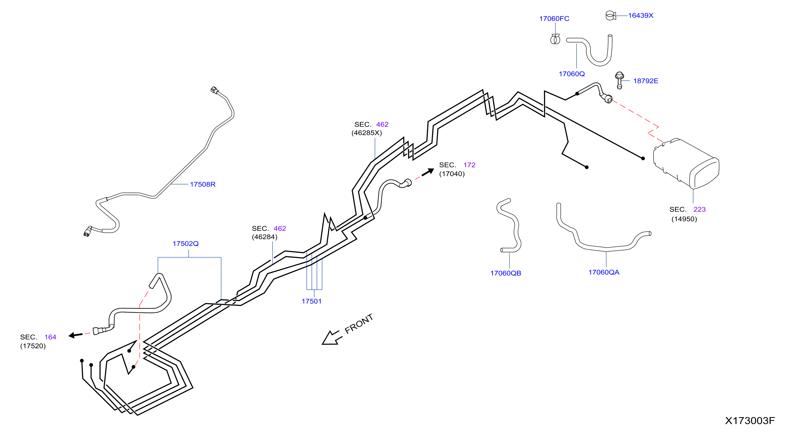 Diagram FUEL PIPING for your Nissan NV200 TAXI  