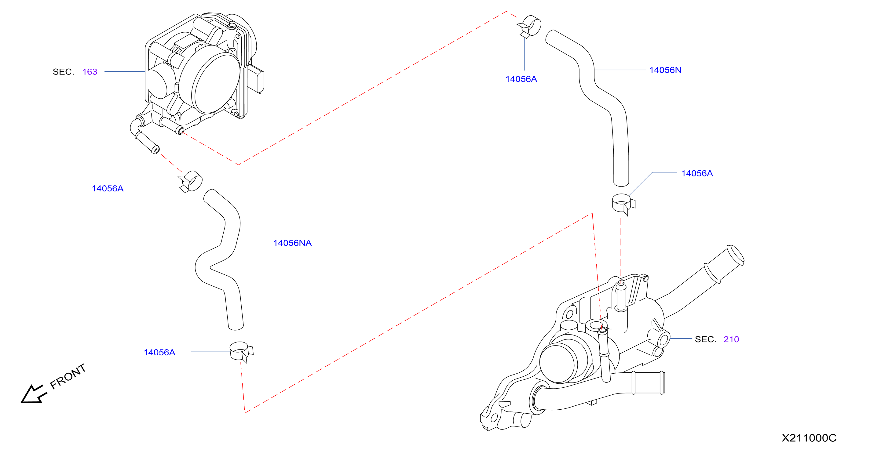 Diagram WATER HOSE & PIPING for your Nissan