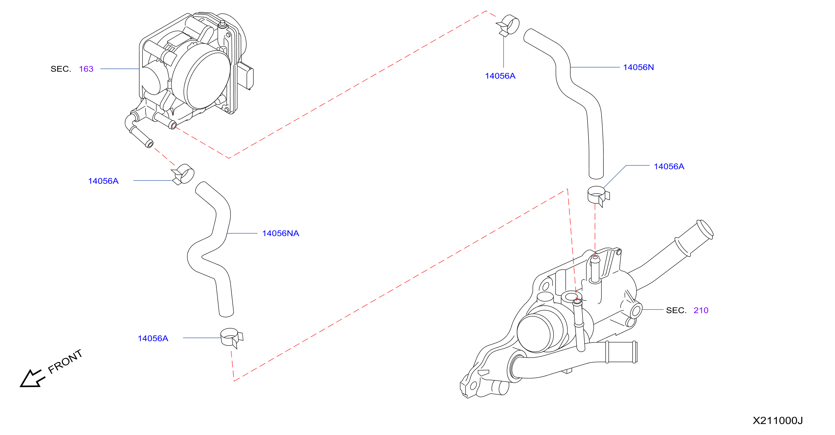 Diagram WATER HOSE & PIPING for your Nissan