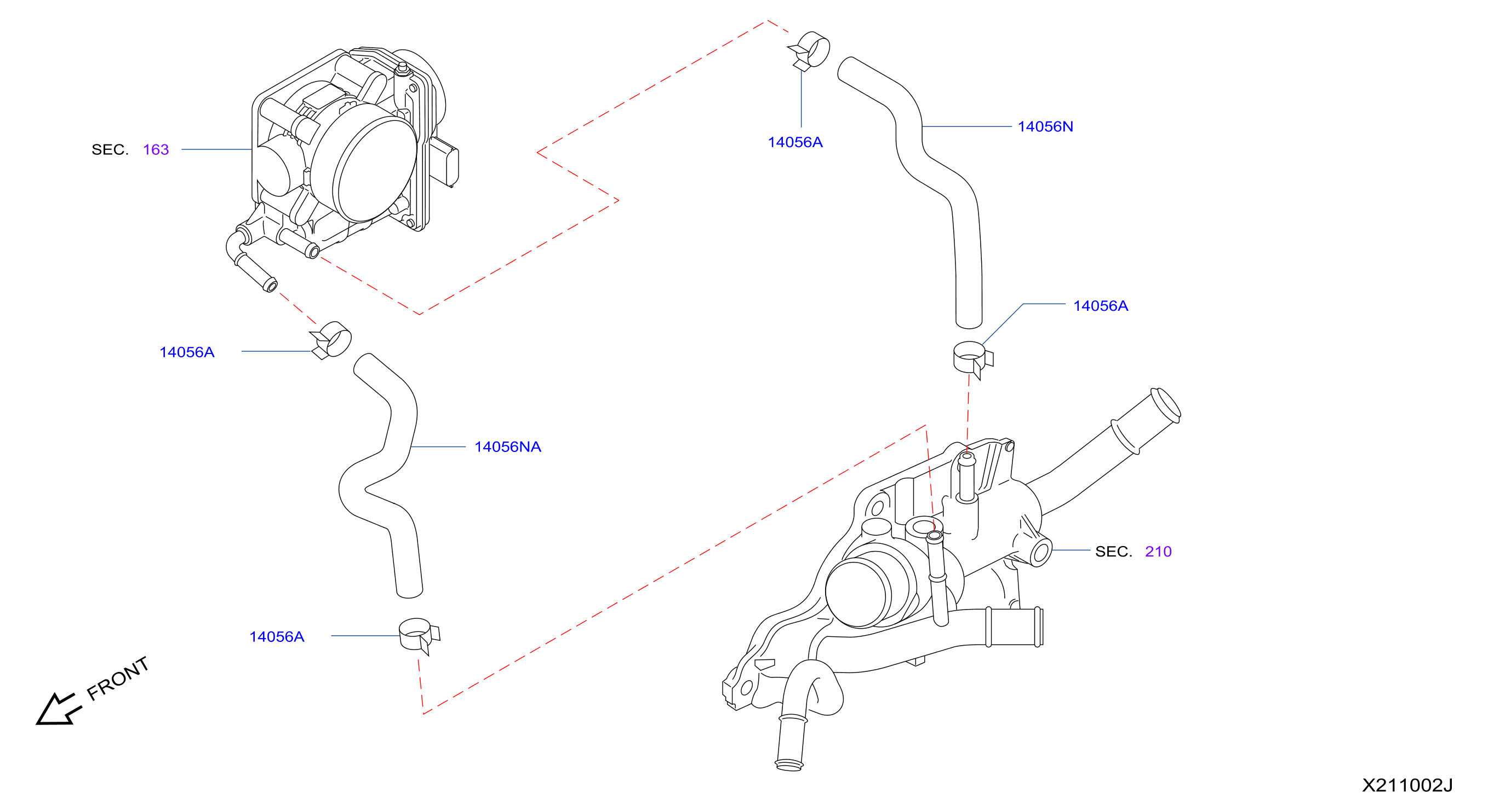 Diagram WATER HOSE & PIPING for your Nissan