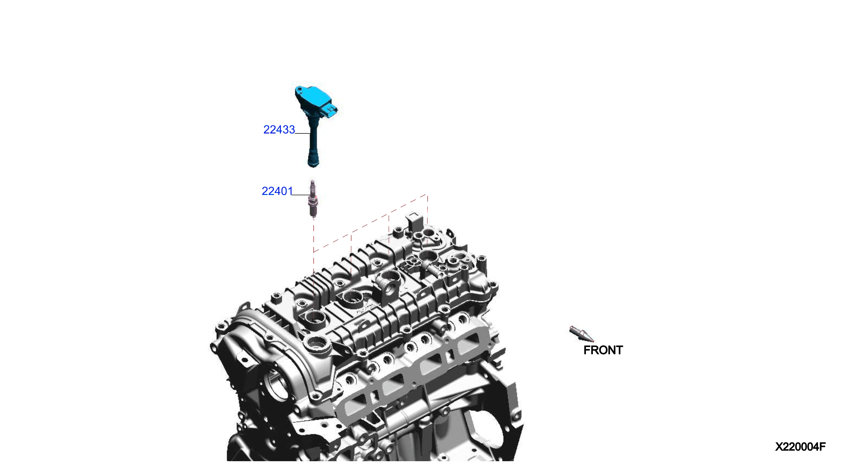 Nissan Versa Direct Ignition Coil - 22448-5RL0A - Genuine Nissan Part