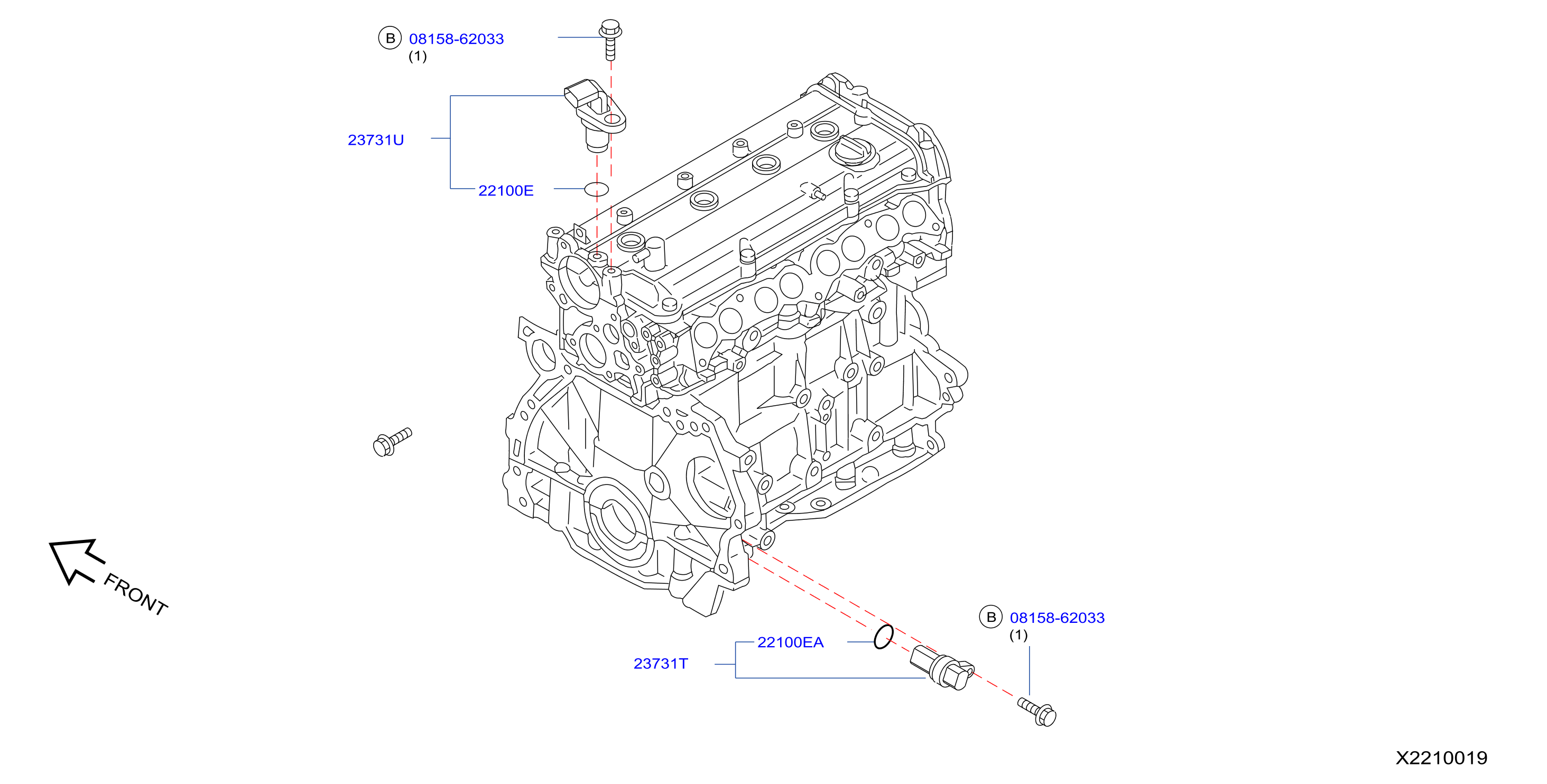 Diagram DISTRIBUTOR & IGNITION TIMING SENSOR for your Nissan Sentra  