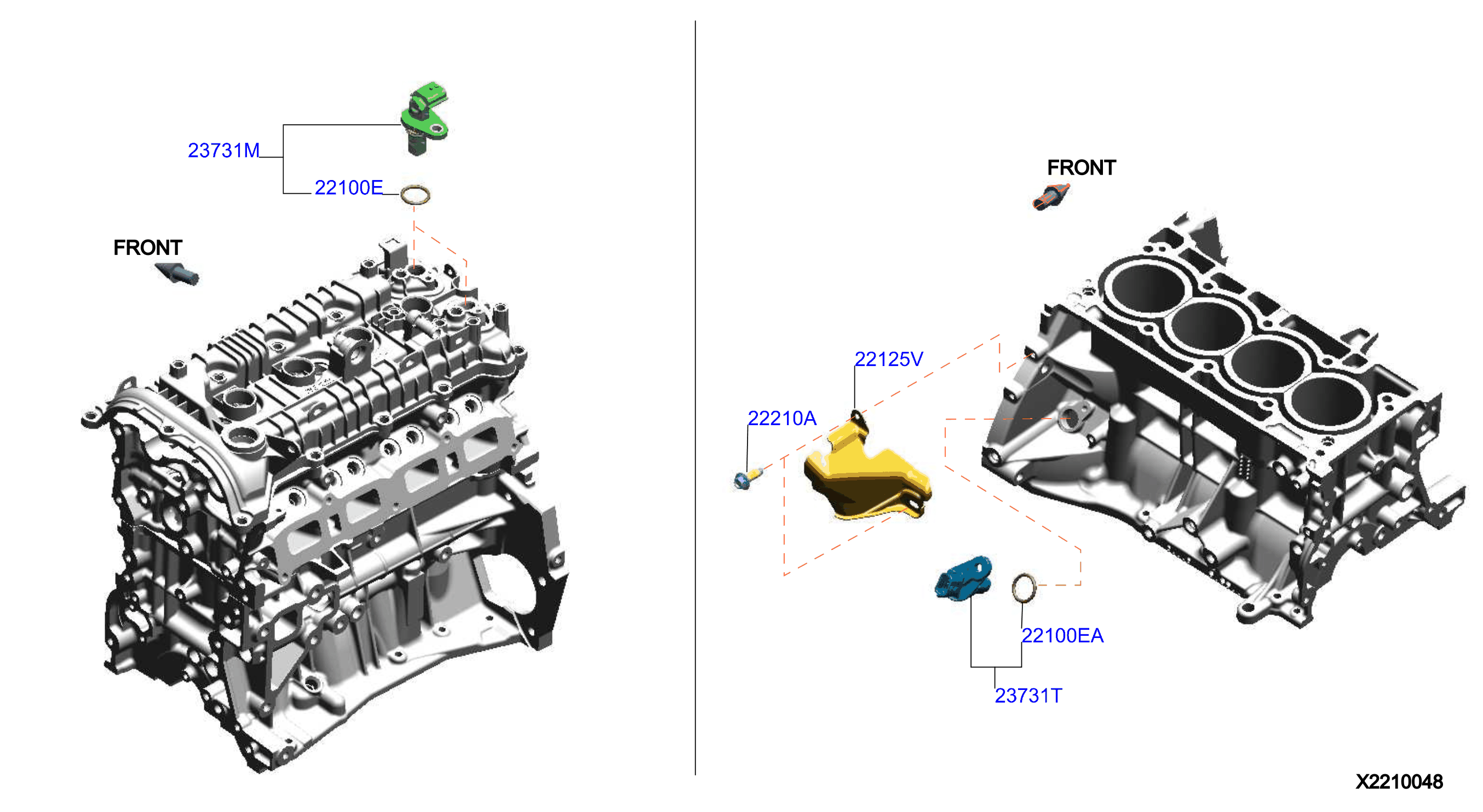 2018 Nissan Armada Engine Crankshaft Position Sensor 23731 1KT0A