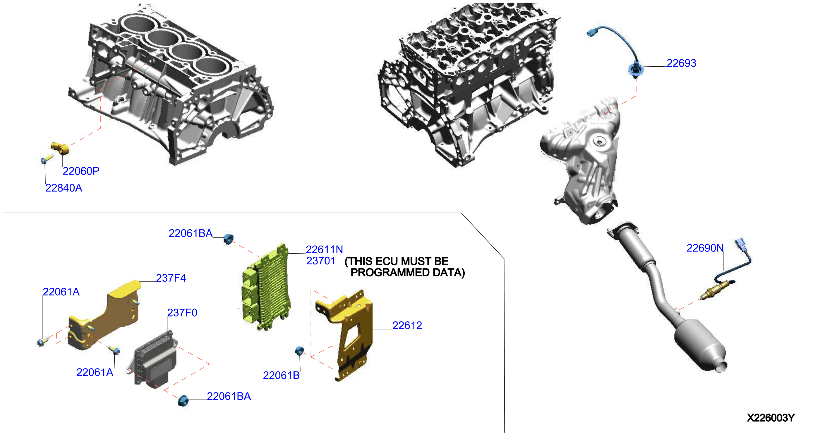 Diagram ENGINE CONTROL MODULE for your 2018 Nissan NV200   