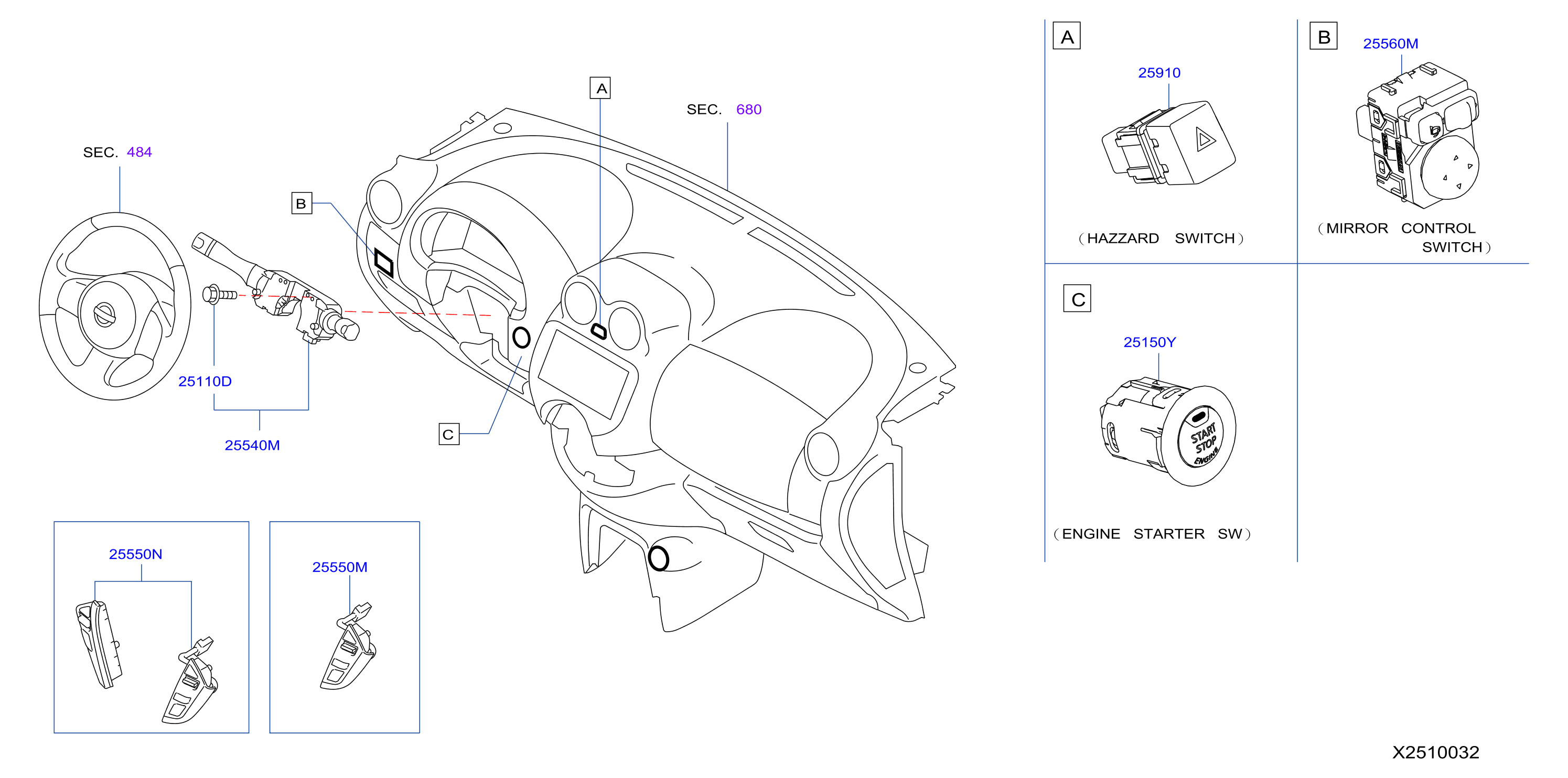 Diagram INTERRUPTOR for your Nissan