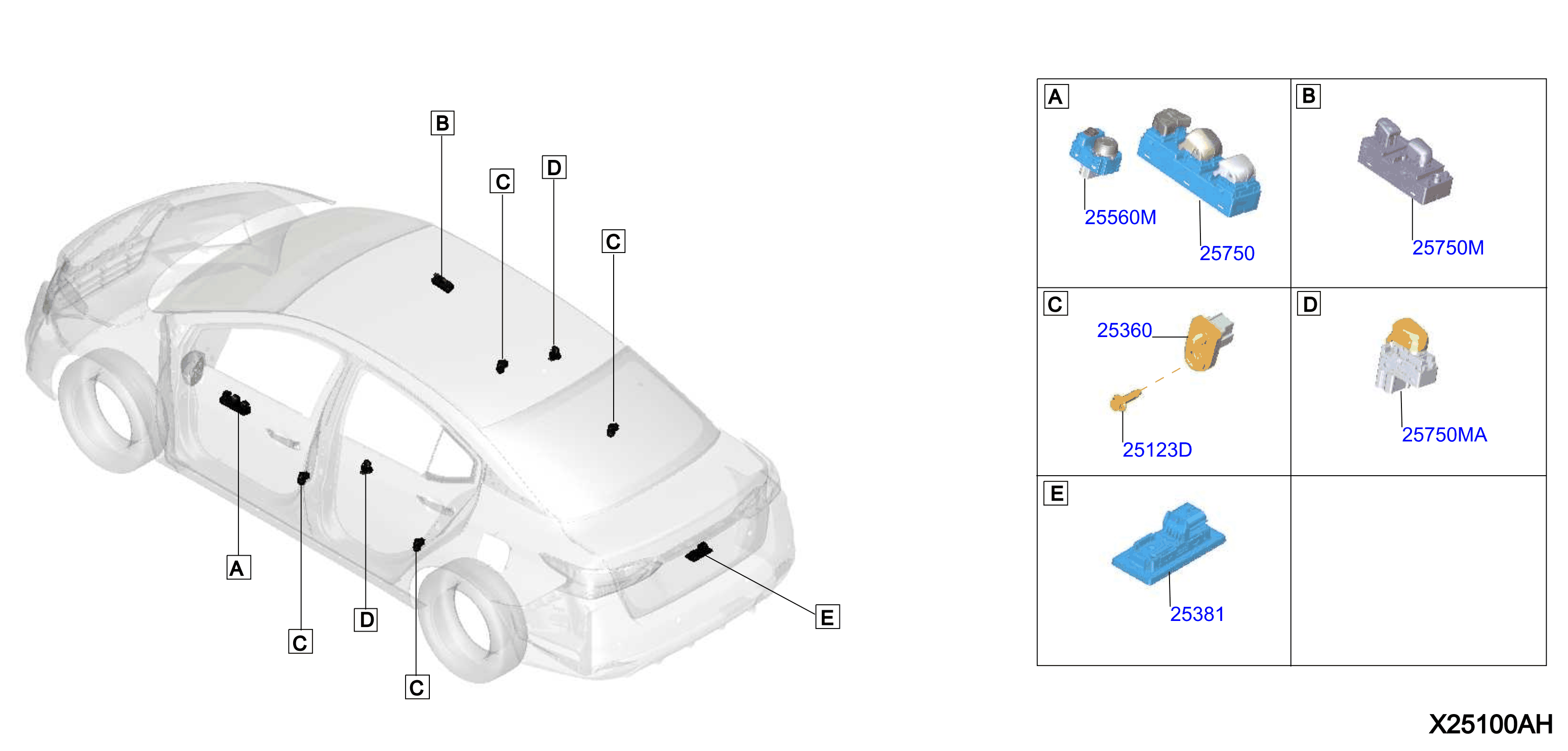 Diagram INTERRUPTOR for your Nissan