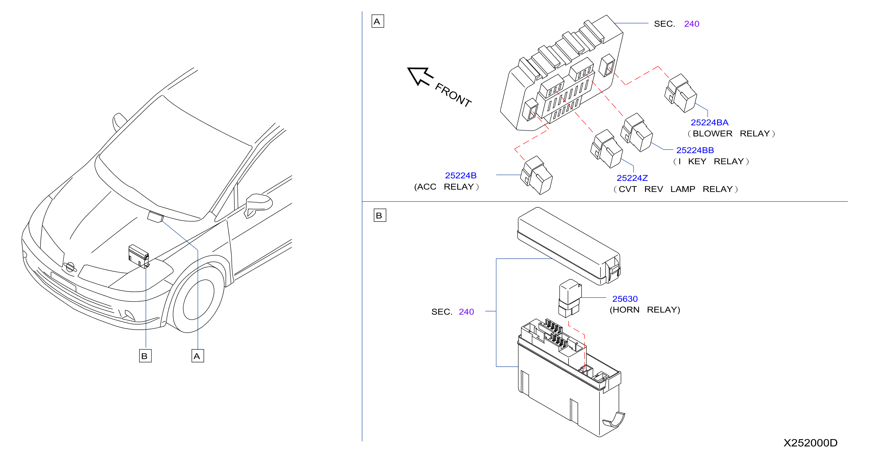 Diagram RELAY for your 2009 Nissan Versa   