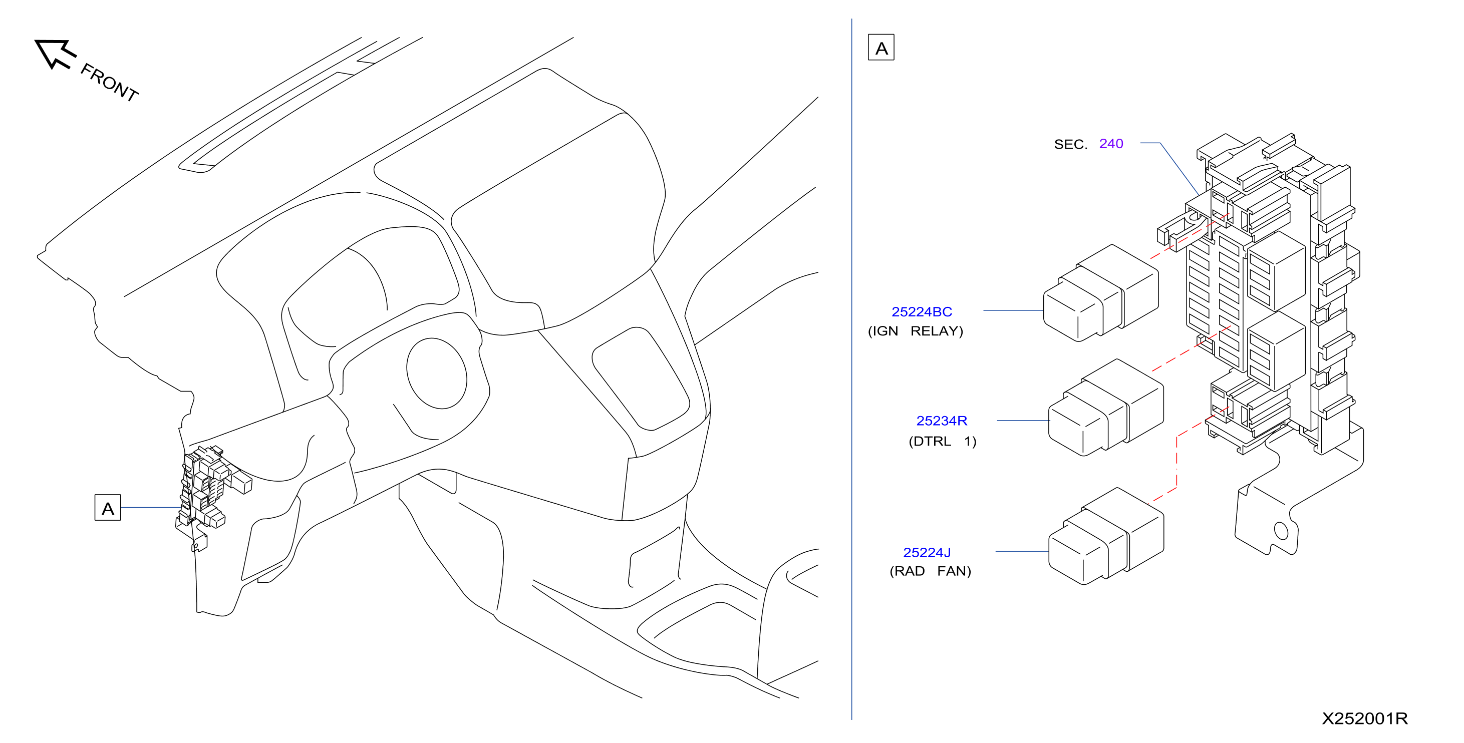 Diagram RELAY for your 2013 Nissan NV200   