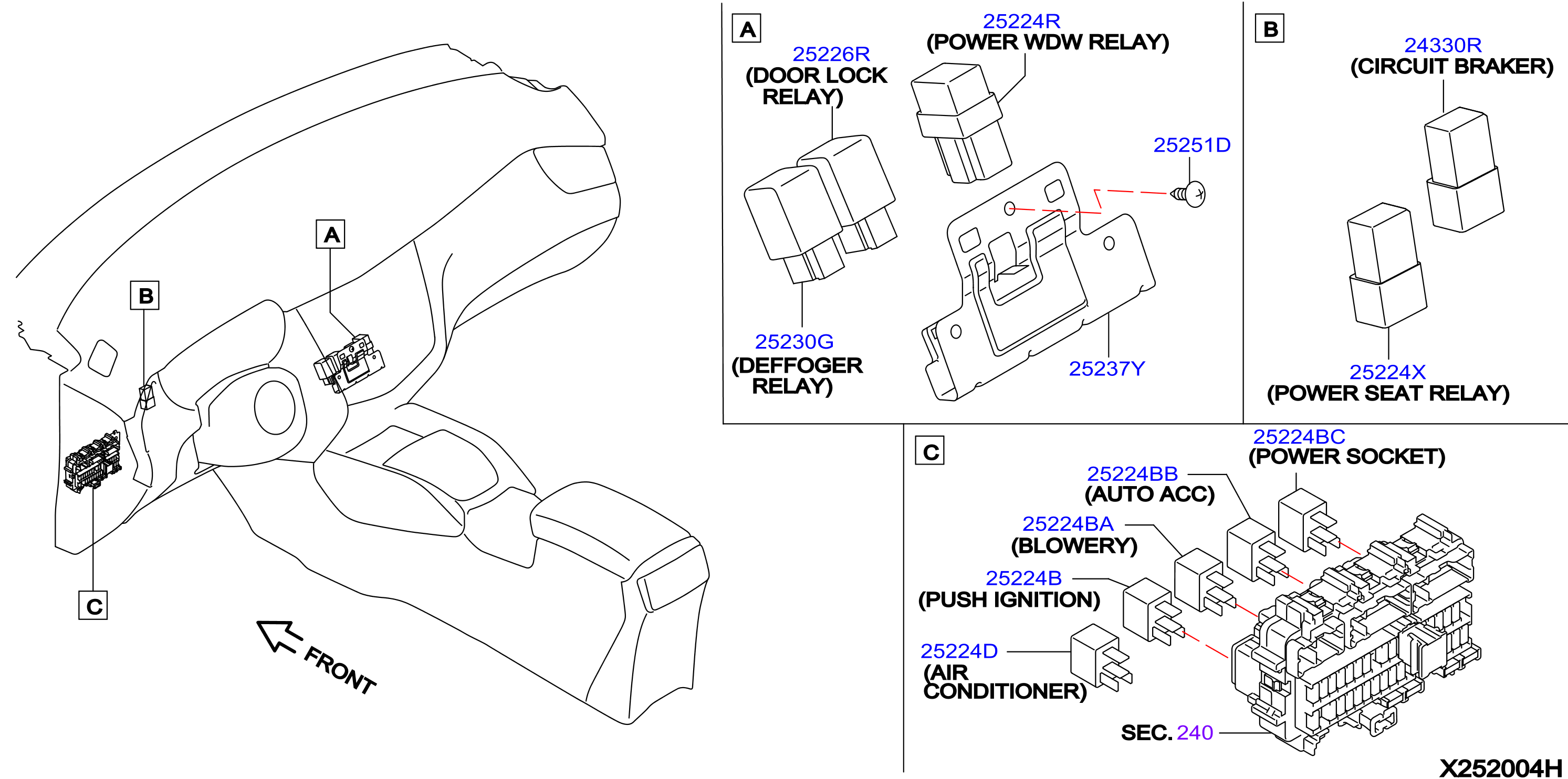 Diagram RELÉ for your 2021 Nissan Kicks   