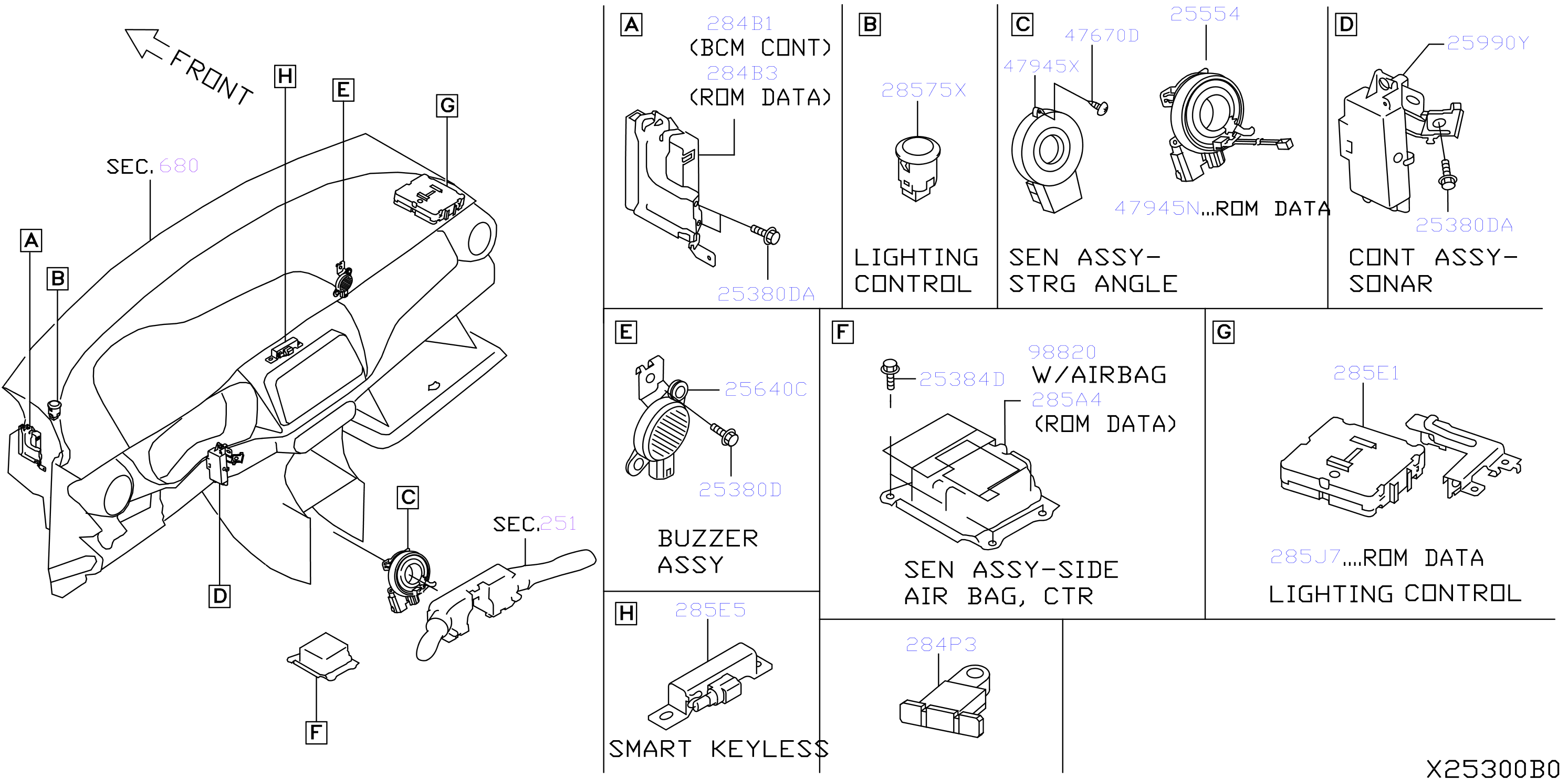 Diagram ELECTRICAL UNIT for your 2017 Nissan Titan  5.6L V8 AT 4WD/LWB 