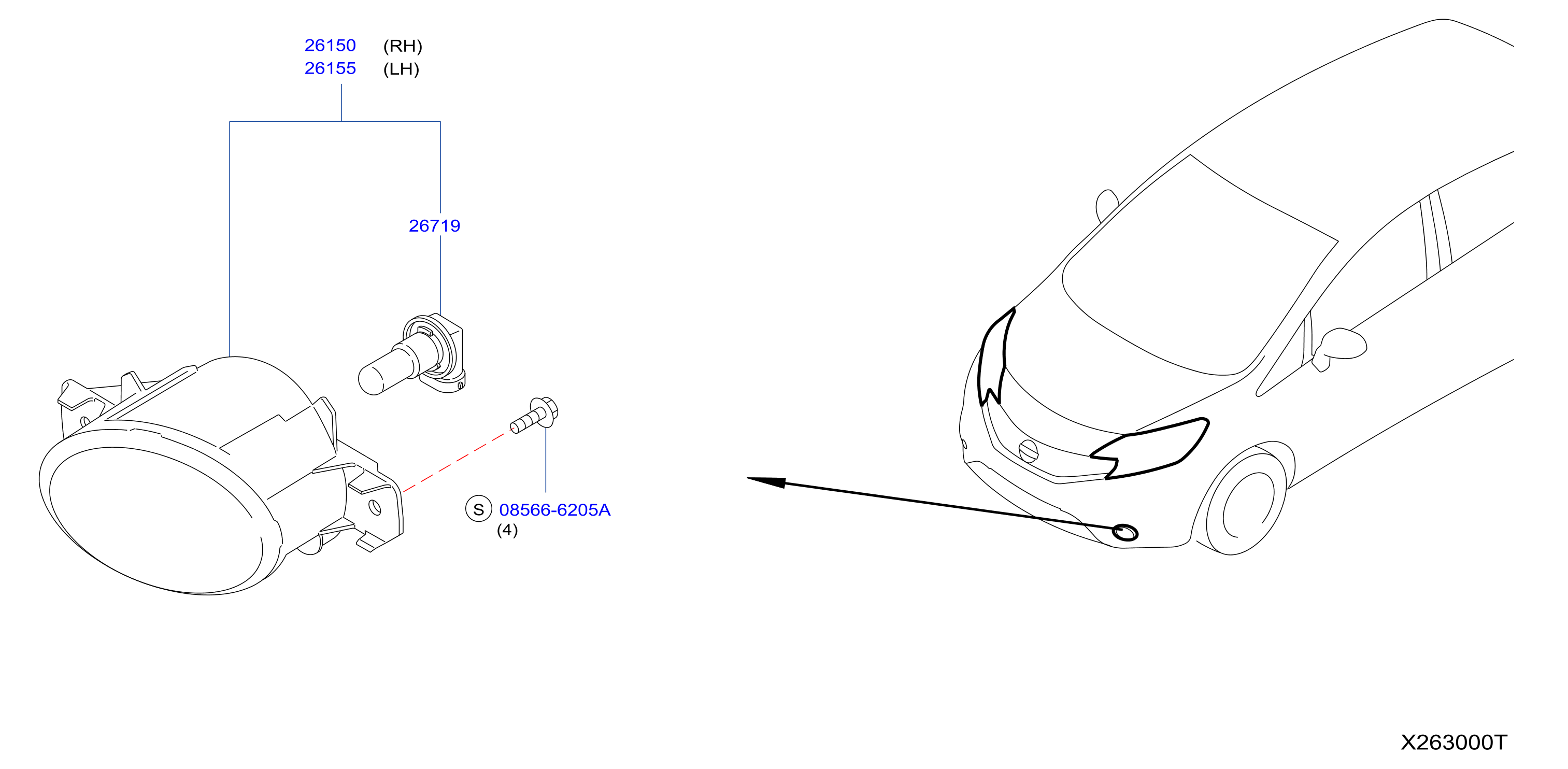 Diagram FOG,DAYTIME RUNNING & DRIVING LAMP for your 2003 Nissan Frontier   