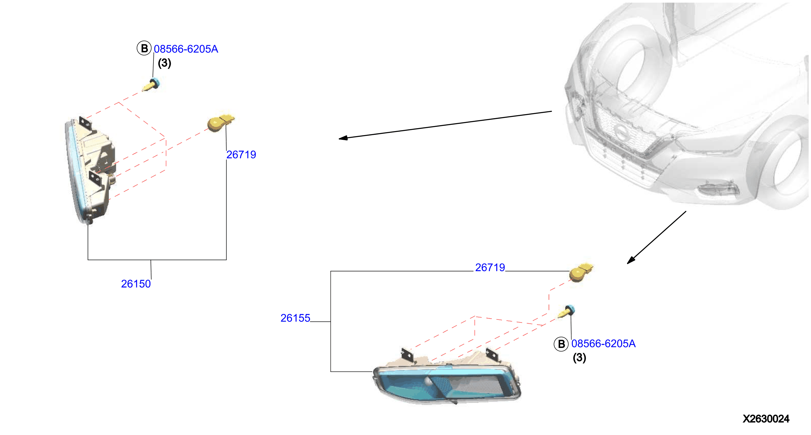 Diagram FOG,DAYTIME RUNNING & DRIVING LAMP for your Nissan