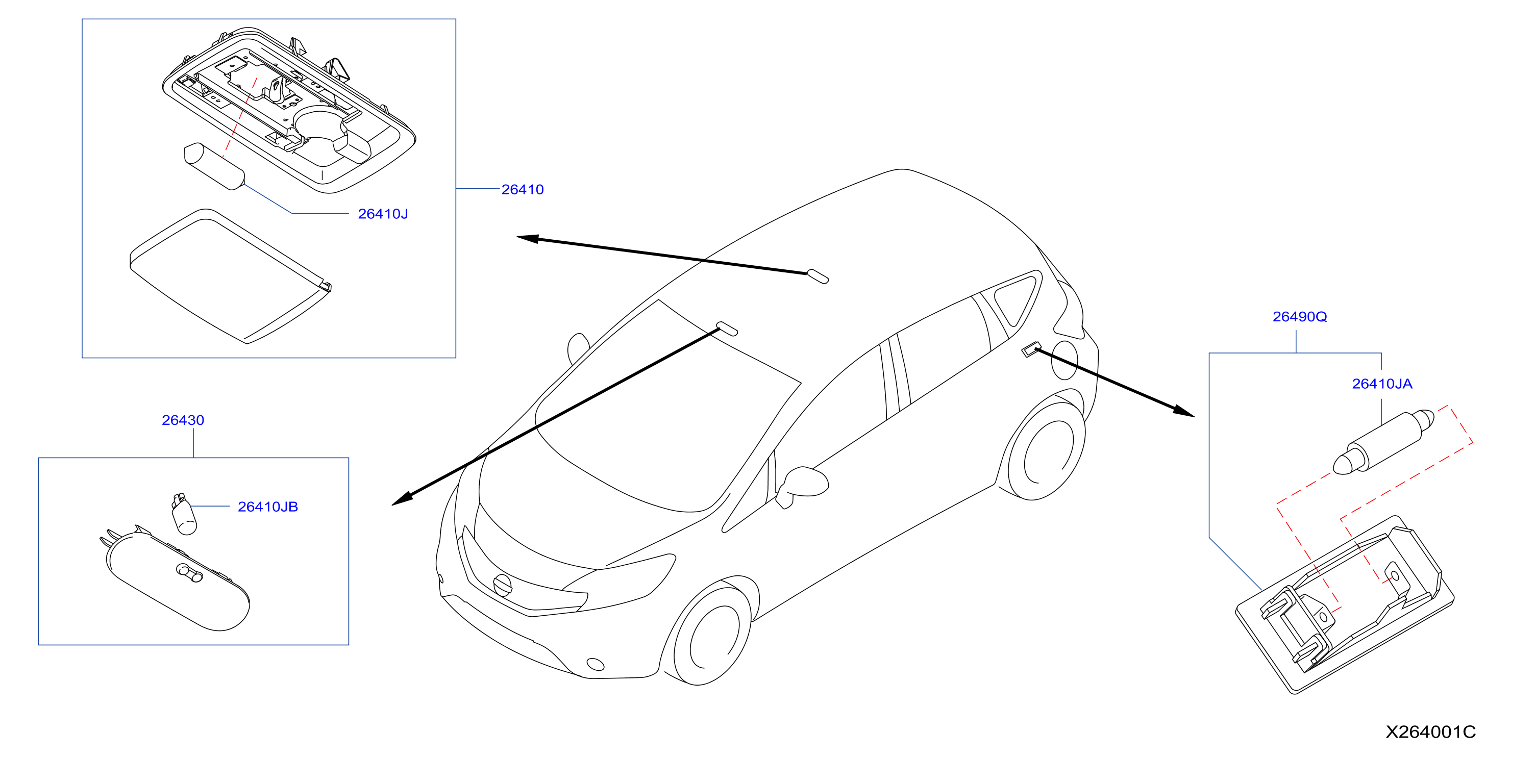 Diagram ROOM LAMP for your Nissan Frontier  