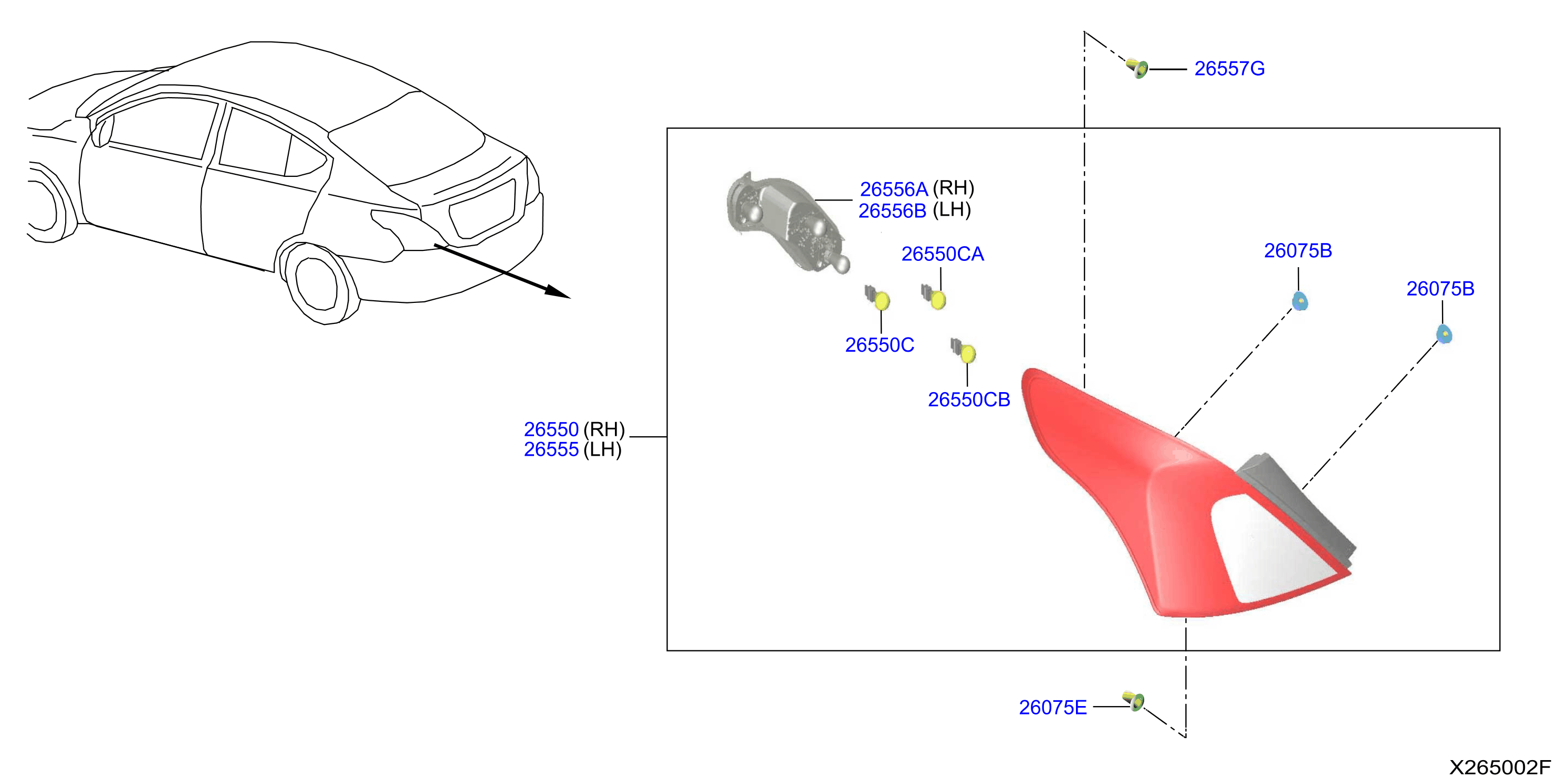 Diagram REAR COMBINATION LAMP for your Nissan Versa  