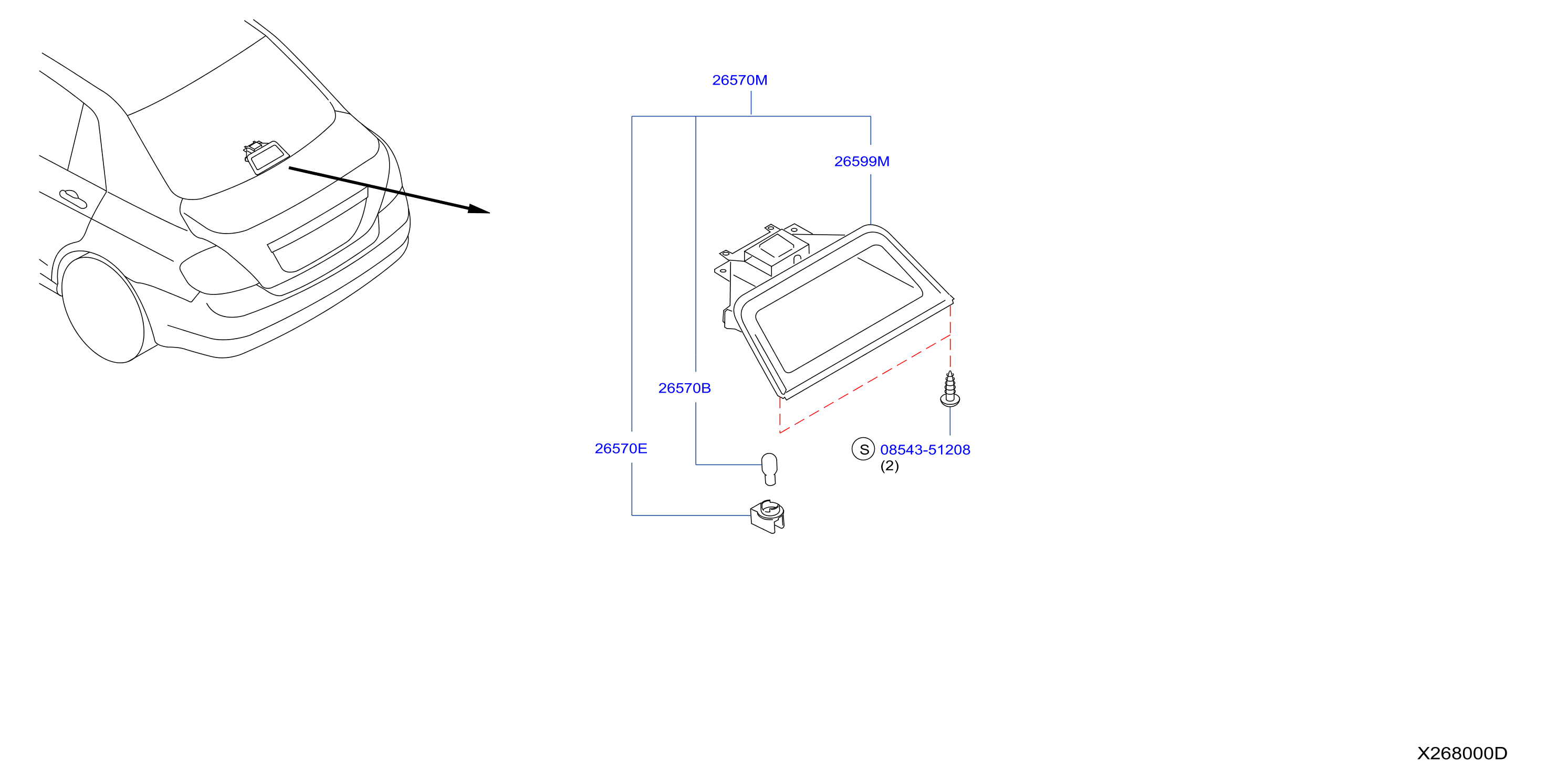 Diagram HIGH MOUNTING STOP LAMP for your Nissan Versa  