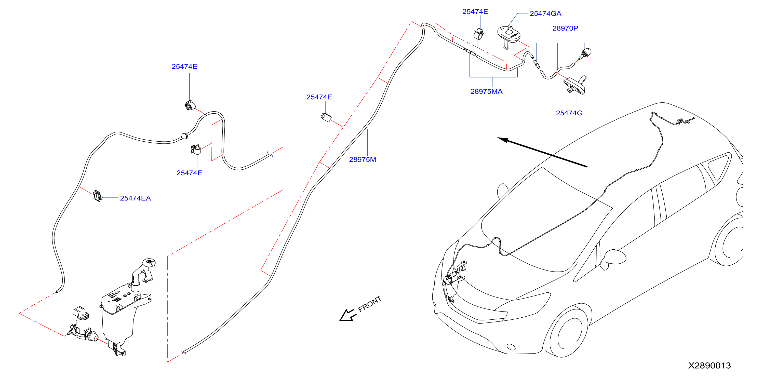 Diagram LAVADOR DEL PARABRISAS for your Nissan