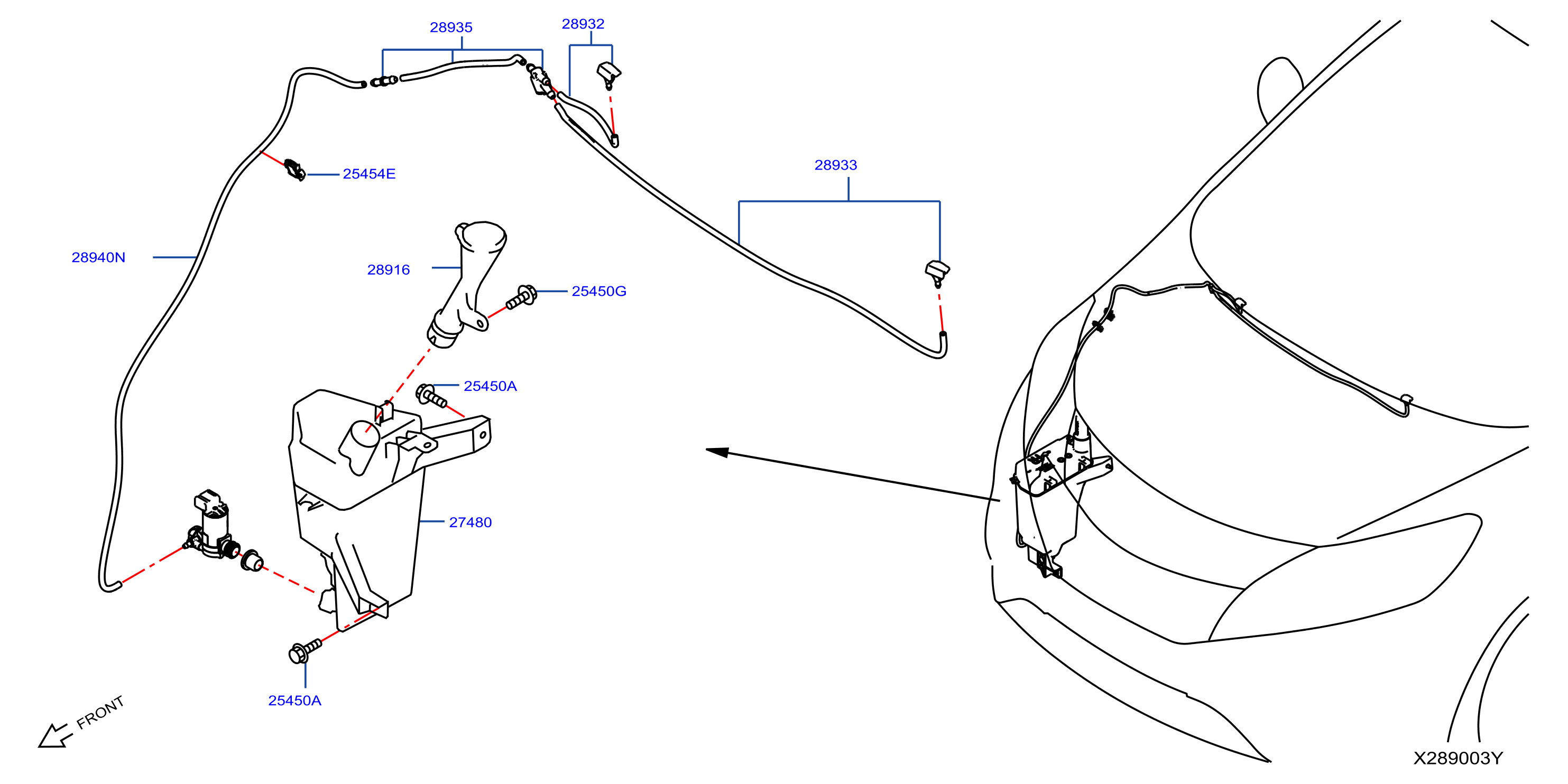 Diagram WINDSHIELD WASHER for your 2022 Nissan Altima   