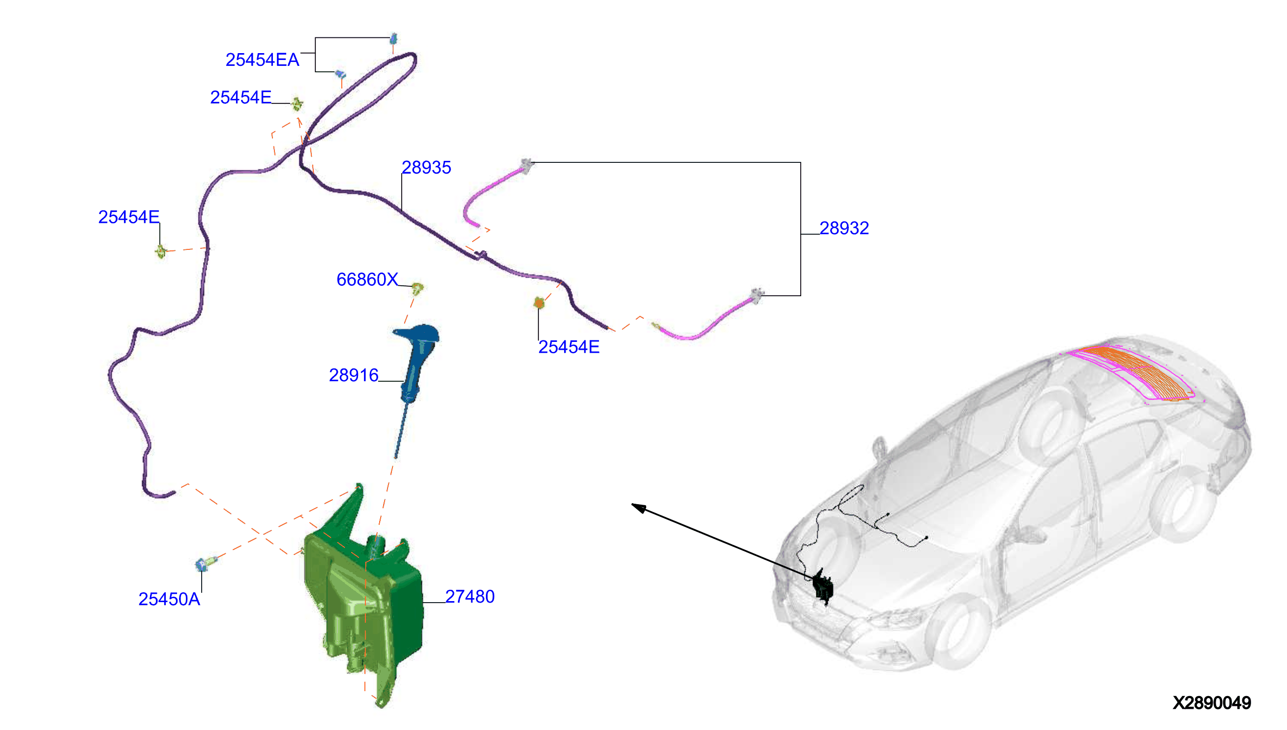 Diagram WINDSHIELD WASHER for your Nissan Stanza  