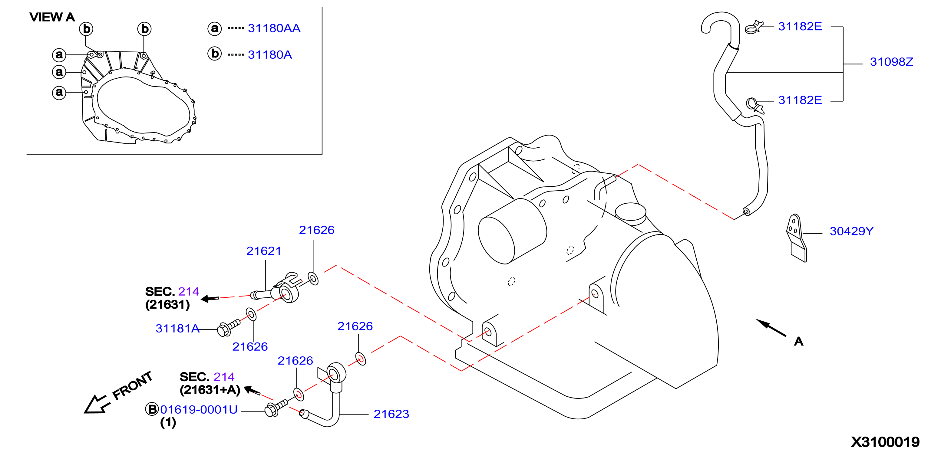 Diagram AUTO TRANSMISSION,TRANSAXLE & FITTING for your Nissan