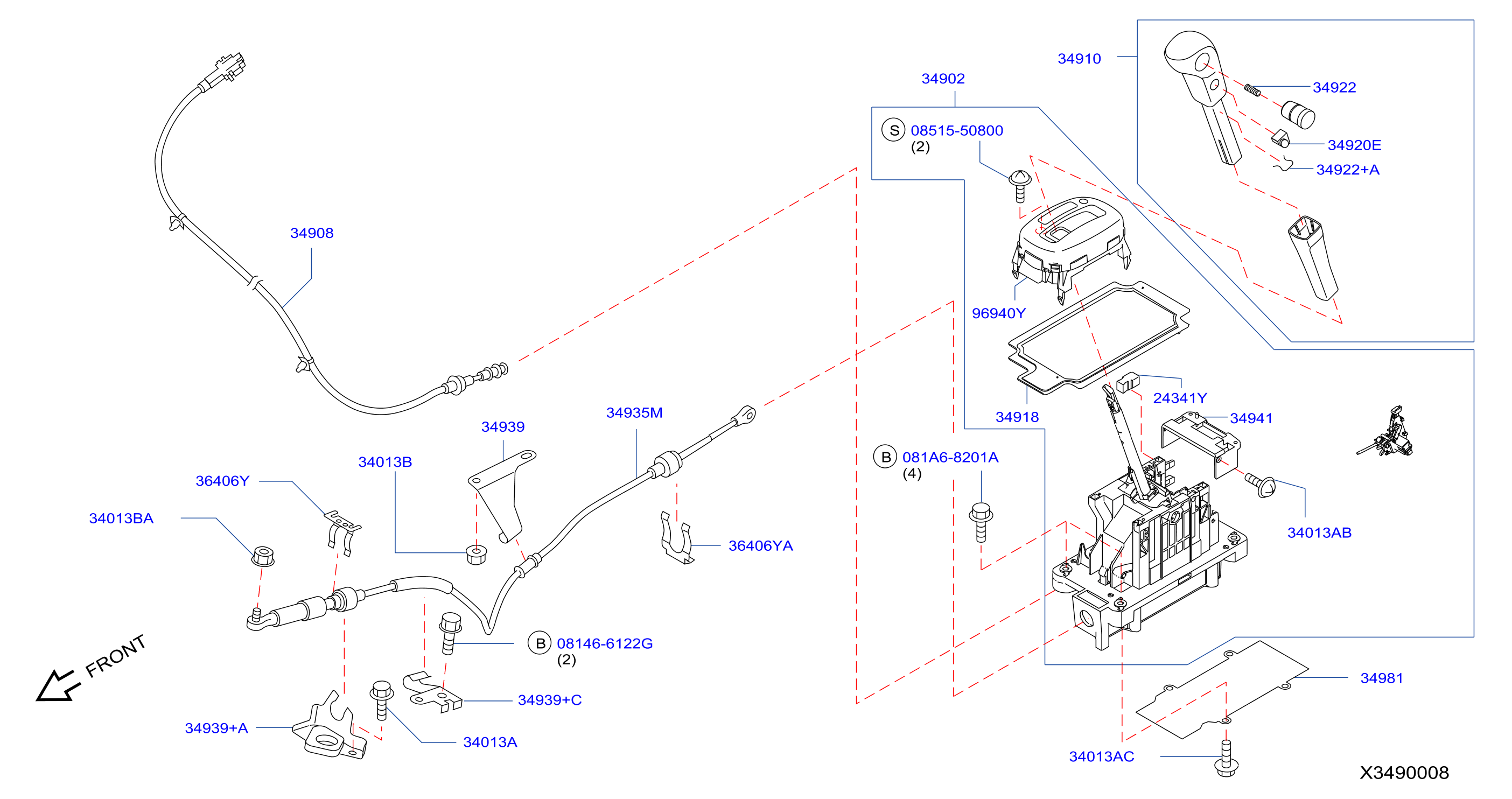 Diagram AUTO TRANSMISSION CONTROL DEVICE for your 2007 Nissan Frontier Crew Cab SE 4.0L V6 AT 2WD 