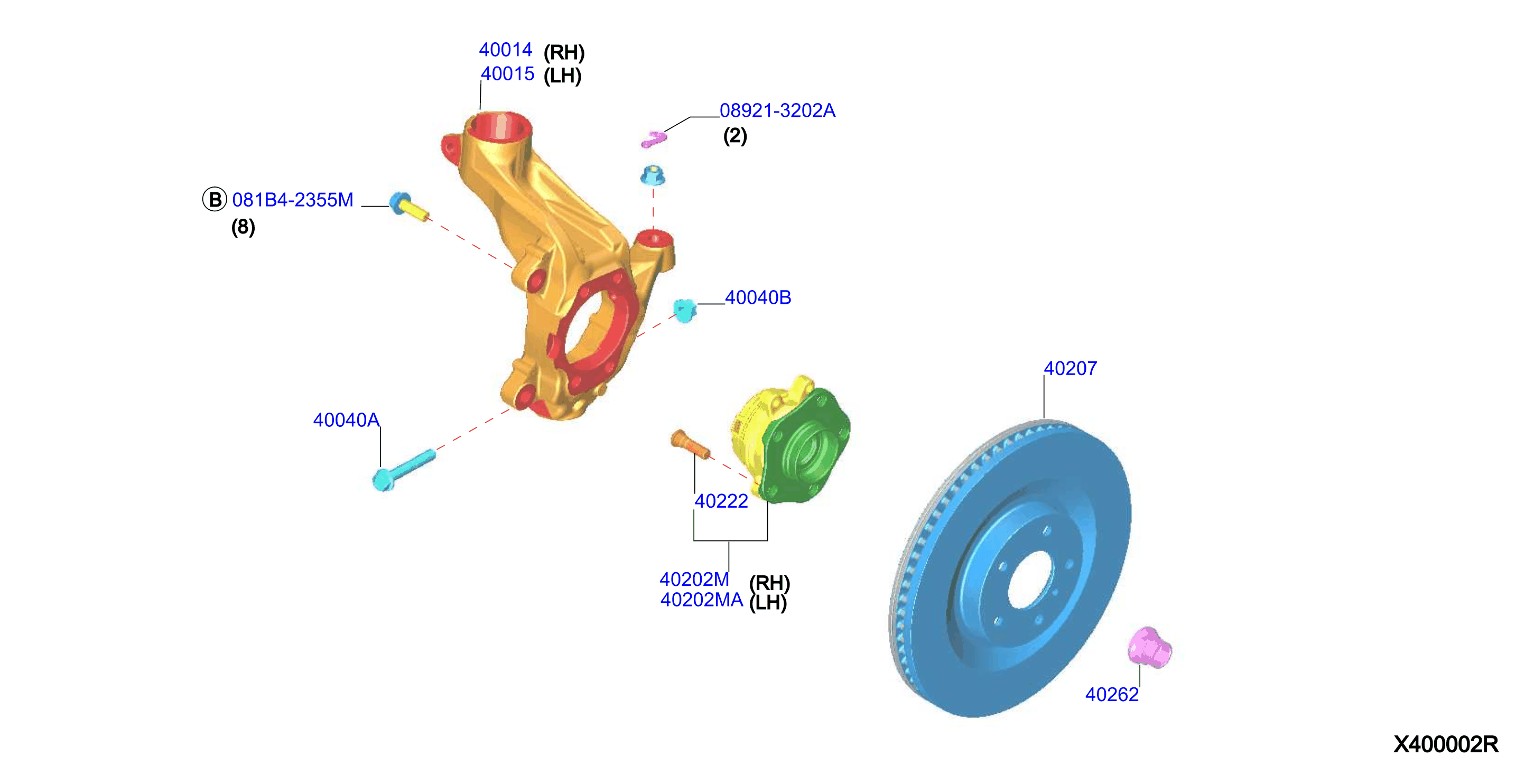 Diagram FRONT AXLE for your INFINITI