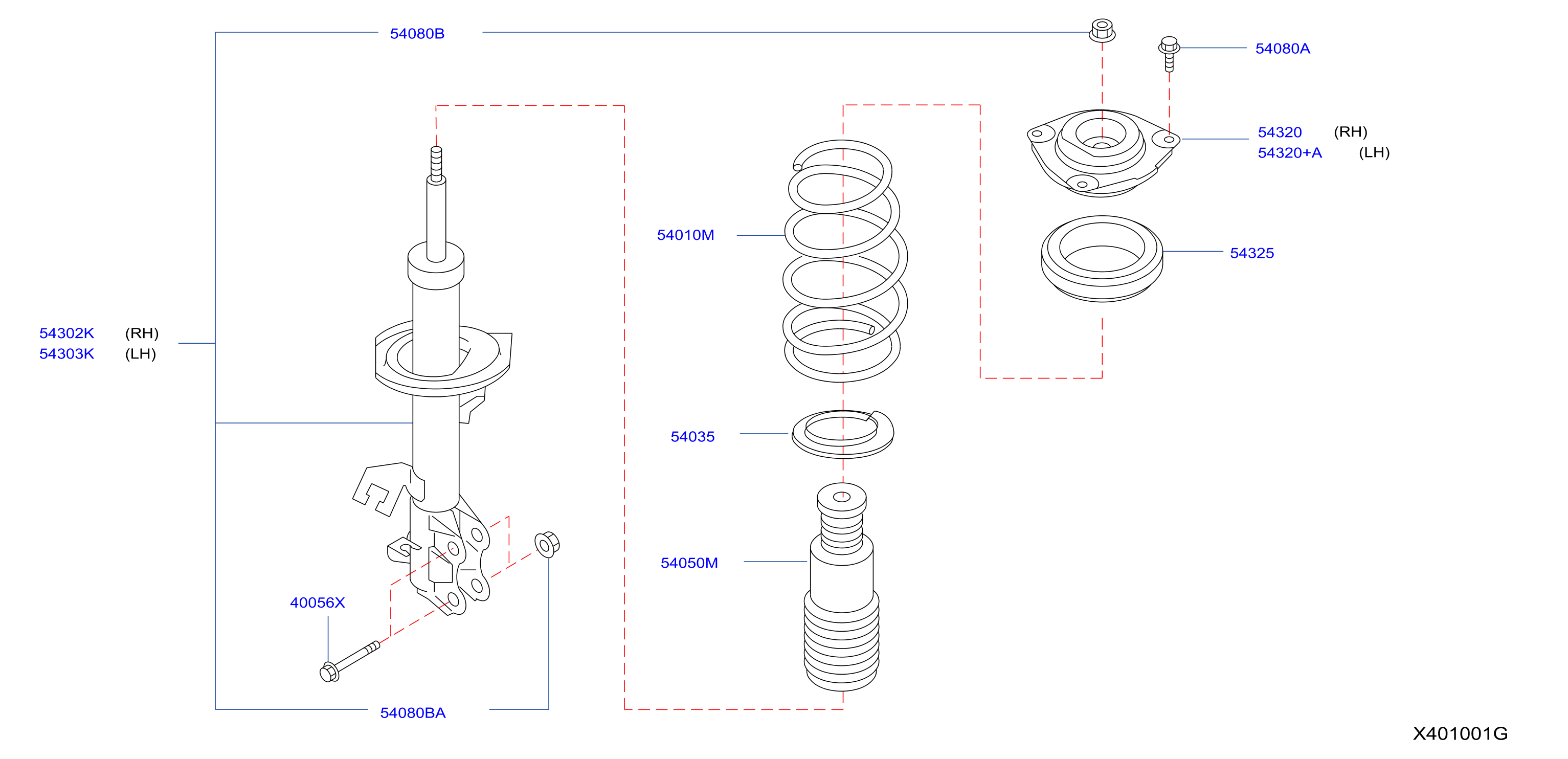 Diagram FRONT SUSPENSION for your Nissan