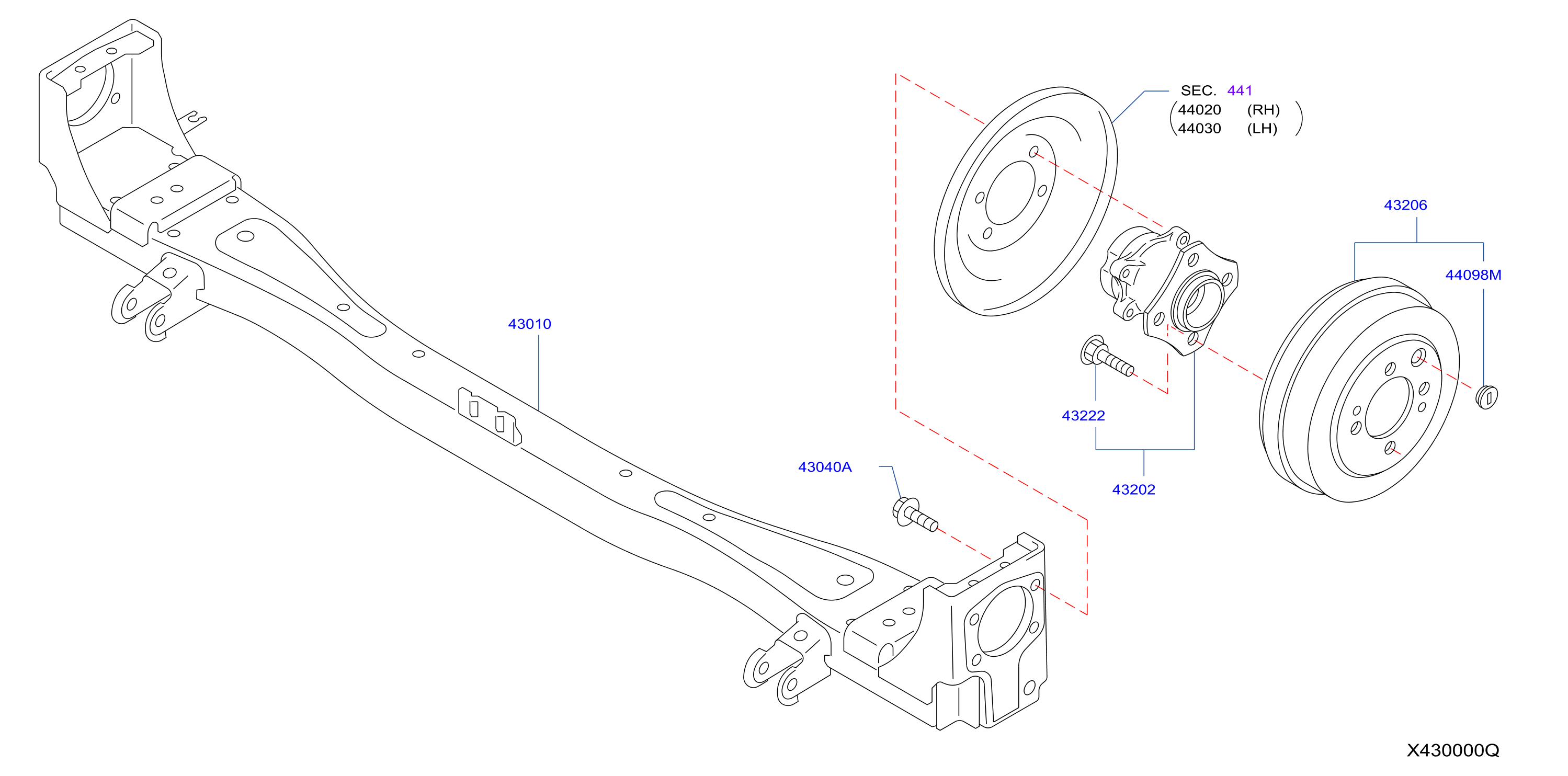 Diagram REAR AXLE for your Nissan