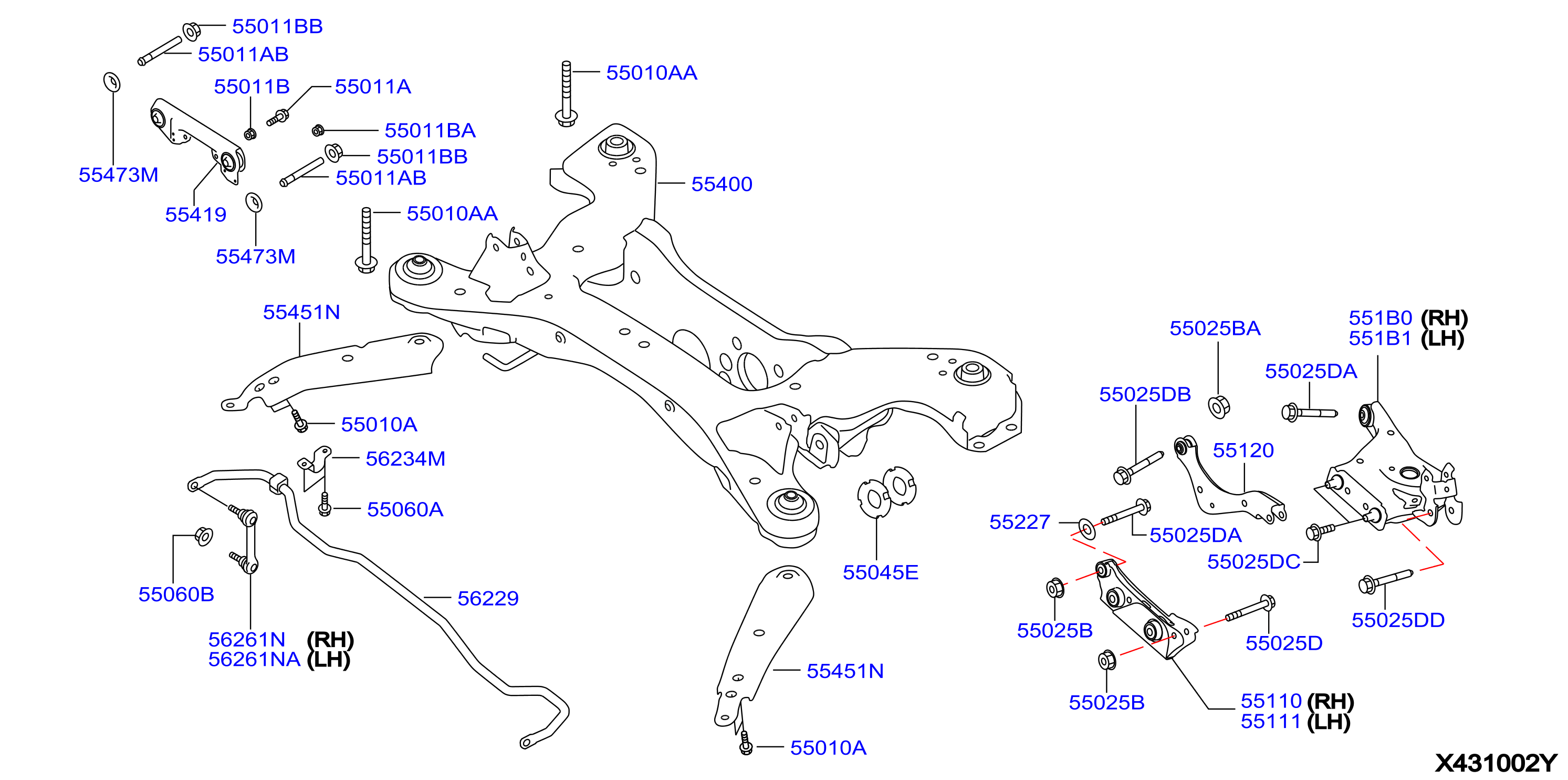 Diagram REAR SUSPENSION for your 2024 INFINITI QX50   