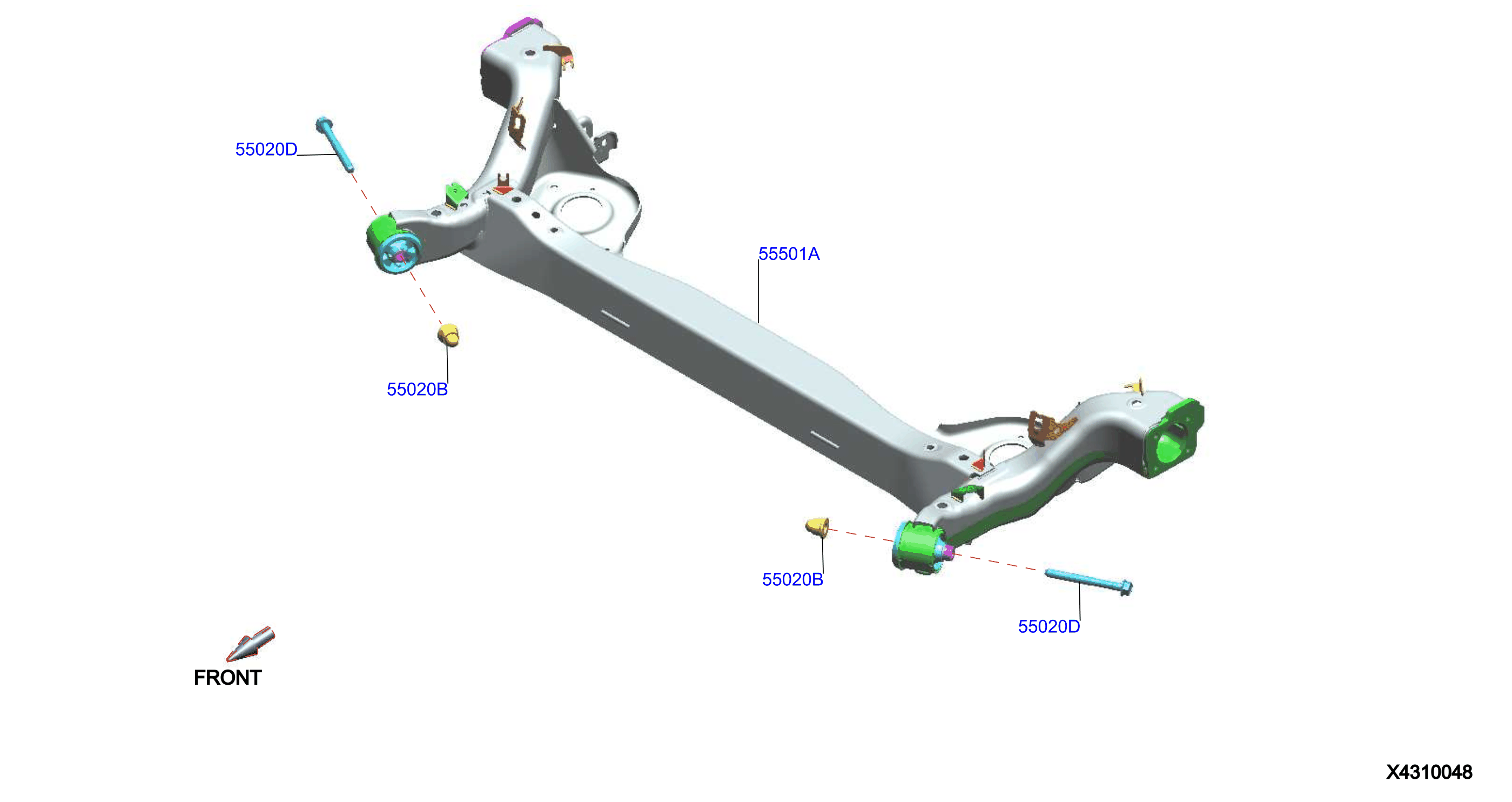 Diagram REAR SUSPENSION for your Nissan Versa  