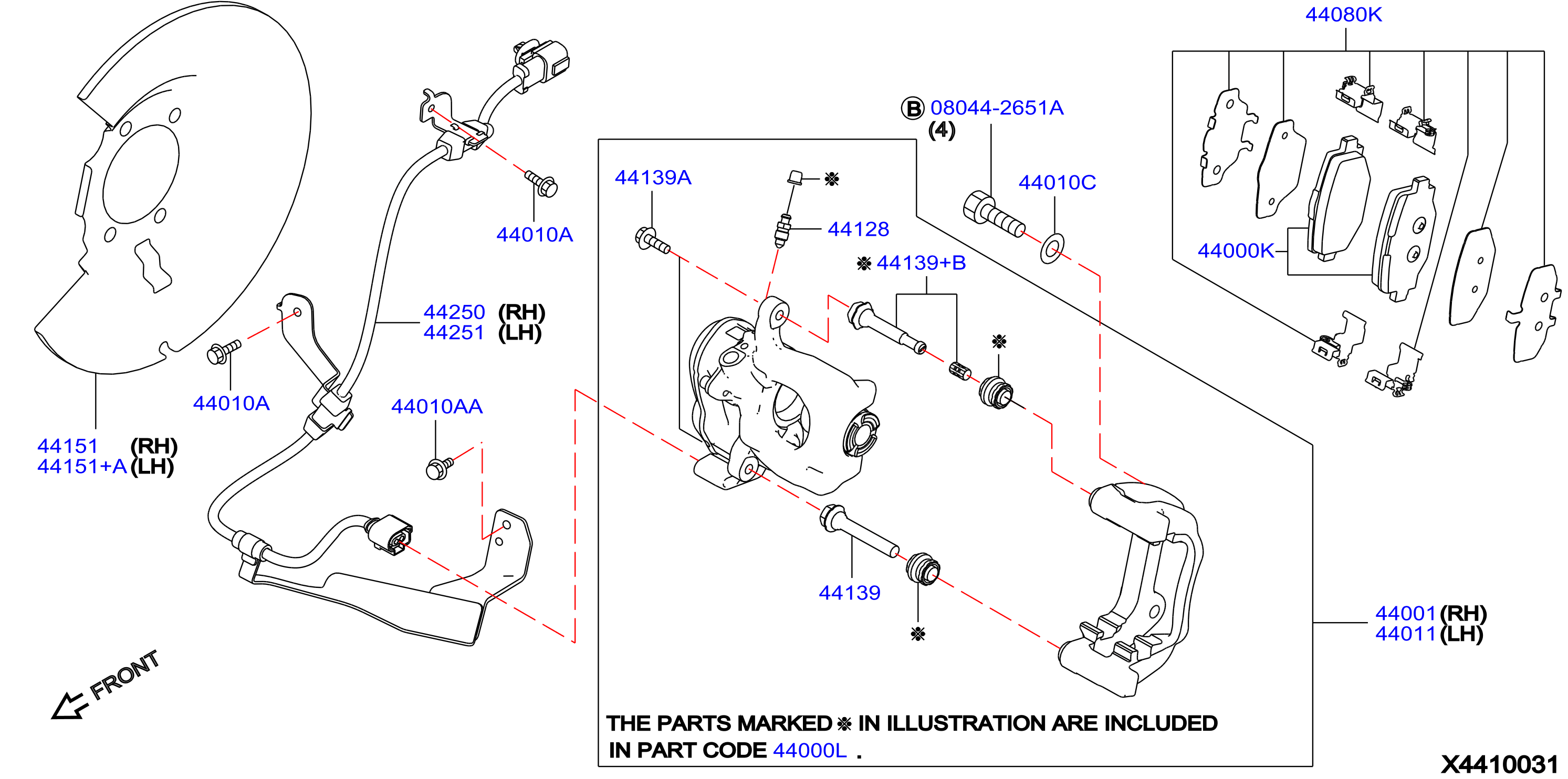 Diagram REAR BRAKE for your INFINITI