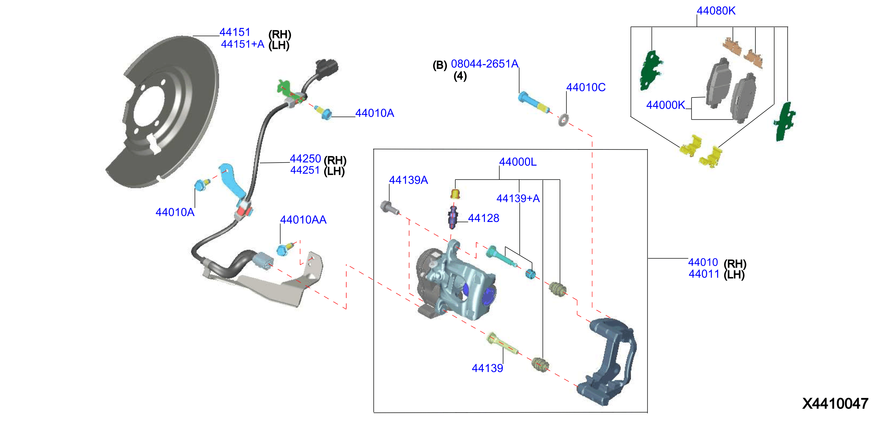 Diagram REAR BRAKE for your INFINITI