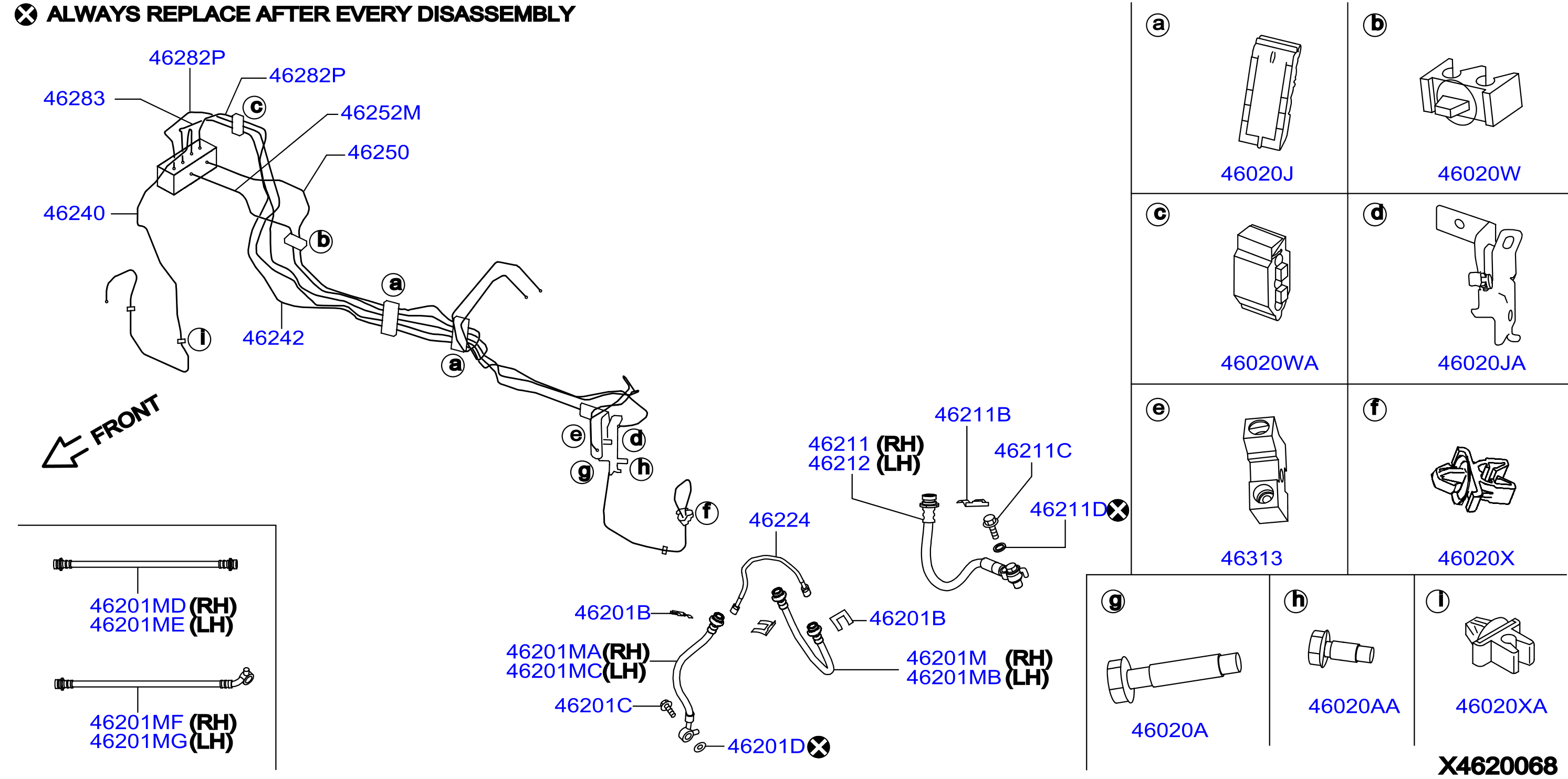 Diagram BRAKE PIPING & CONTROL for your 2011 INFINITI G37  SEDAN PREMIUM 