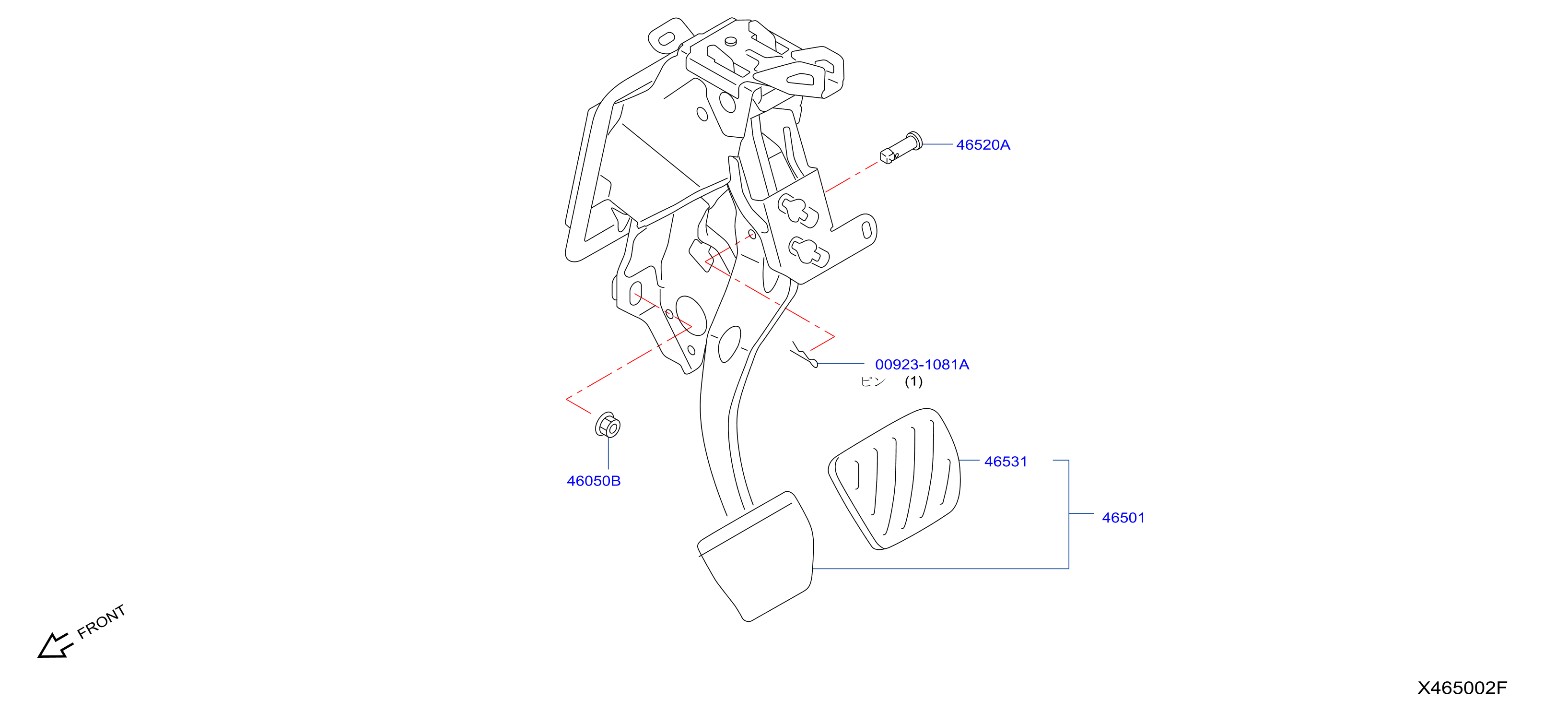 Diagram BRAKE & CLUTCH PEDAL for your 2020 Nissan NVP   