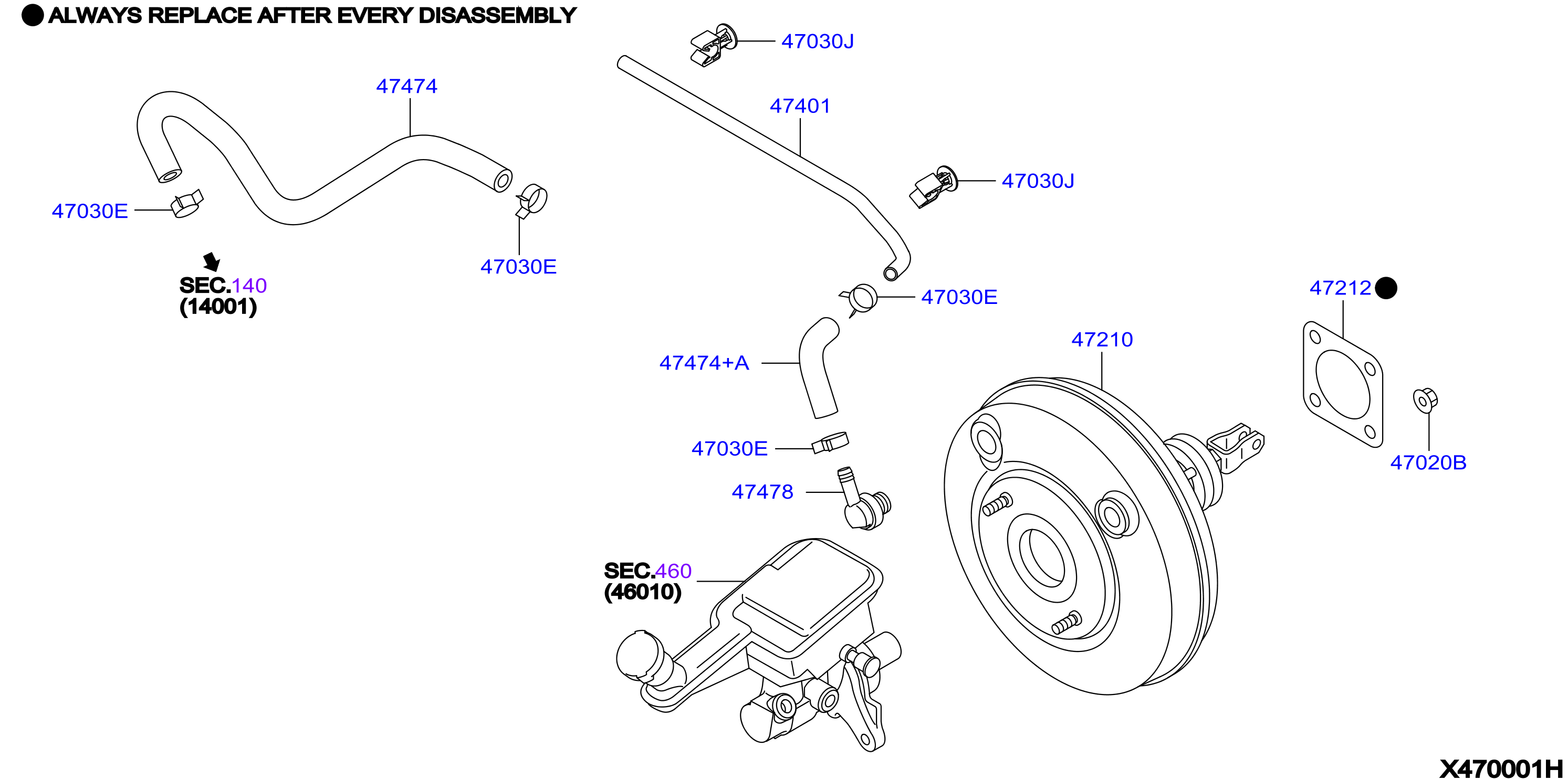 Diagram BRAKE SERVO &             SERVO CONTROL for your 2007 Nissan Titan Crew Cab LE 5.6L V8 AT 4WD 