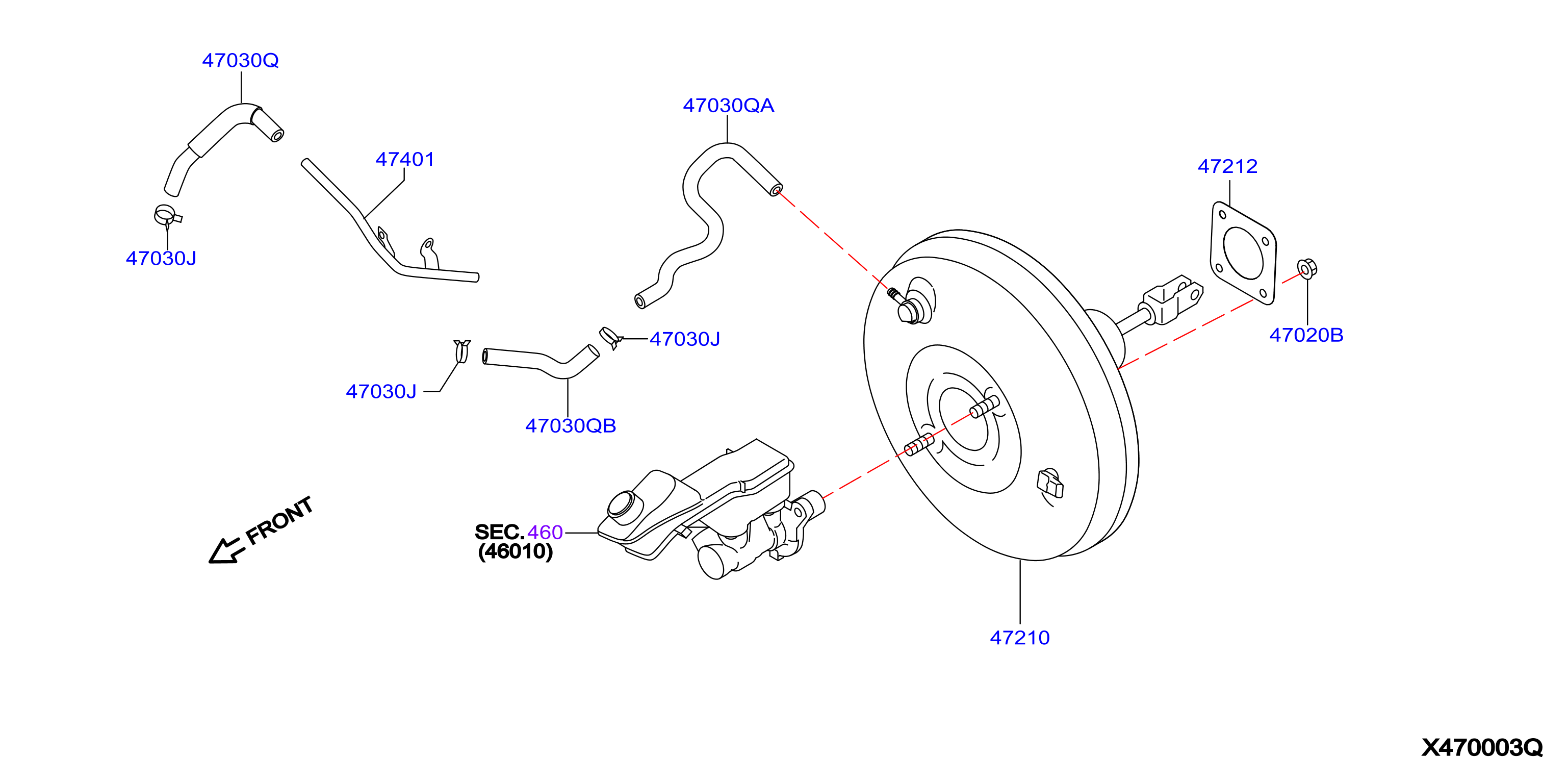 Diagram BRAKE SERVO &             SERVO CONTROL for your INFINITI QX50  