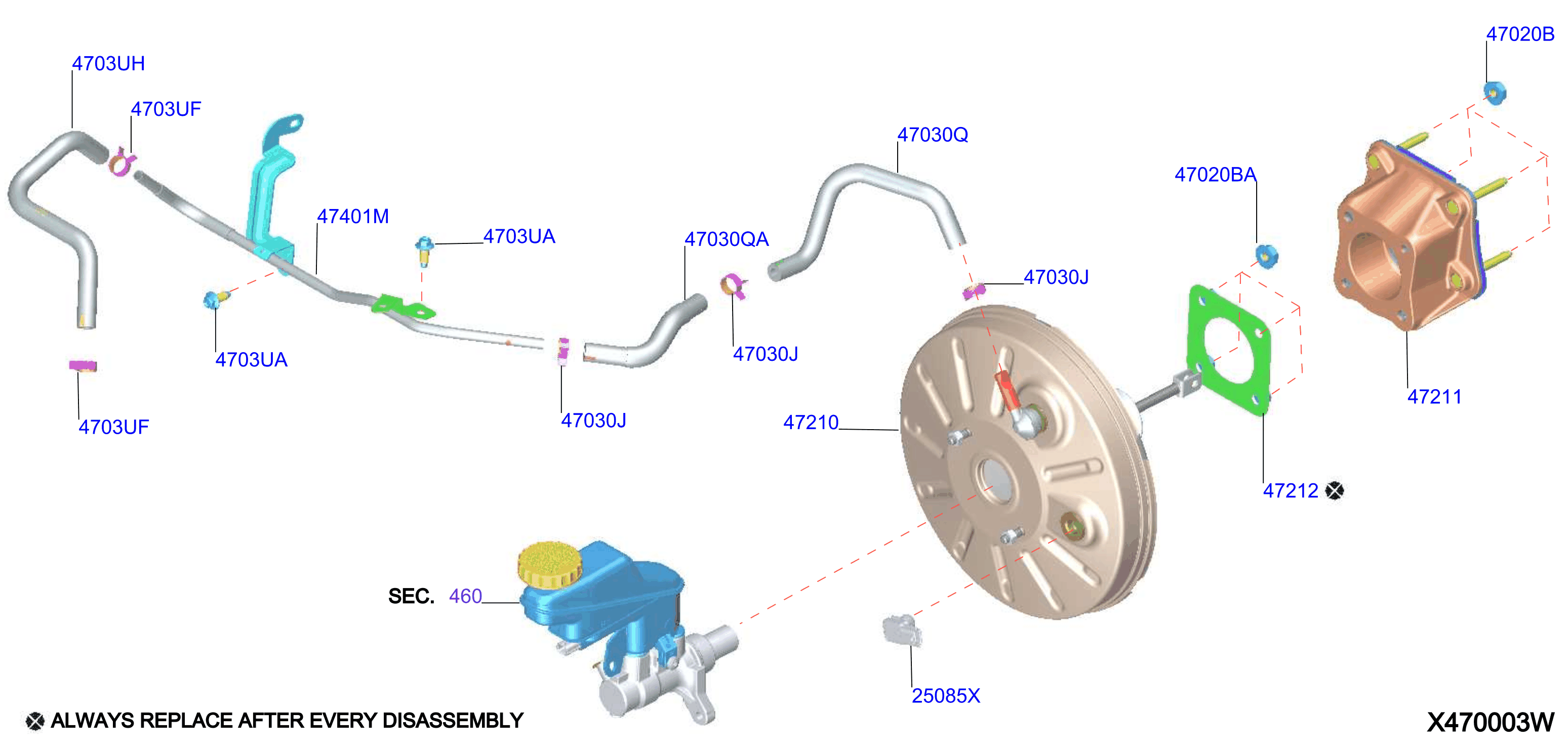 Diagram BRAKE SERVO &             SERVO CONTROL for your 2025 Nissan Rogue   