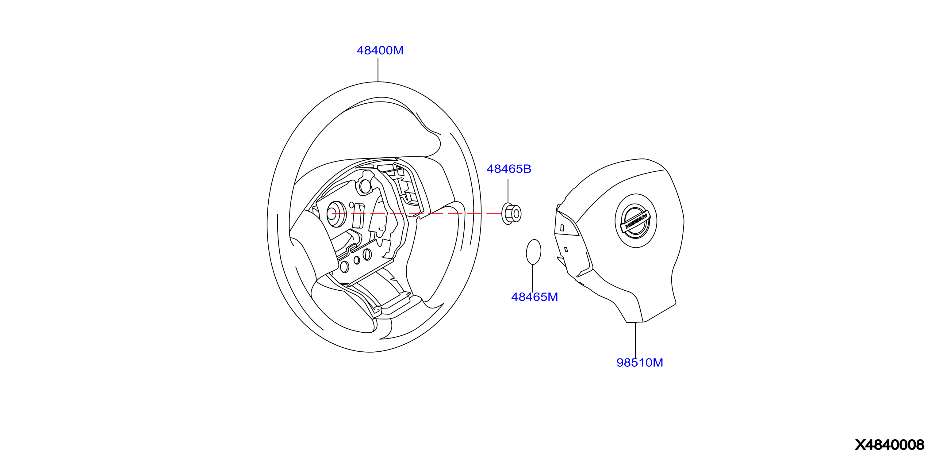 Diagram STEERING WHEEL for your 2017 Nissan NV (High Roof / Standard Roof)   