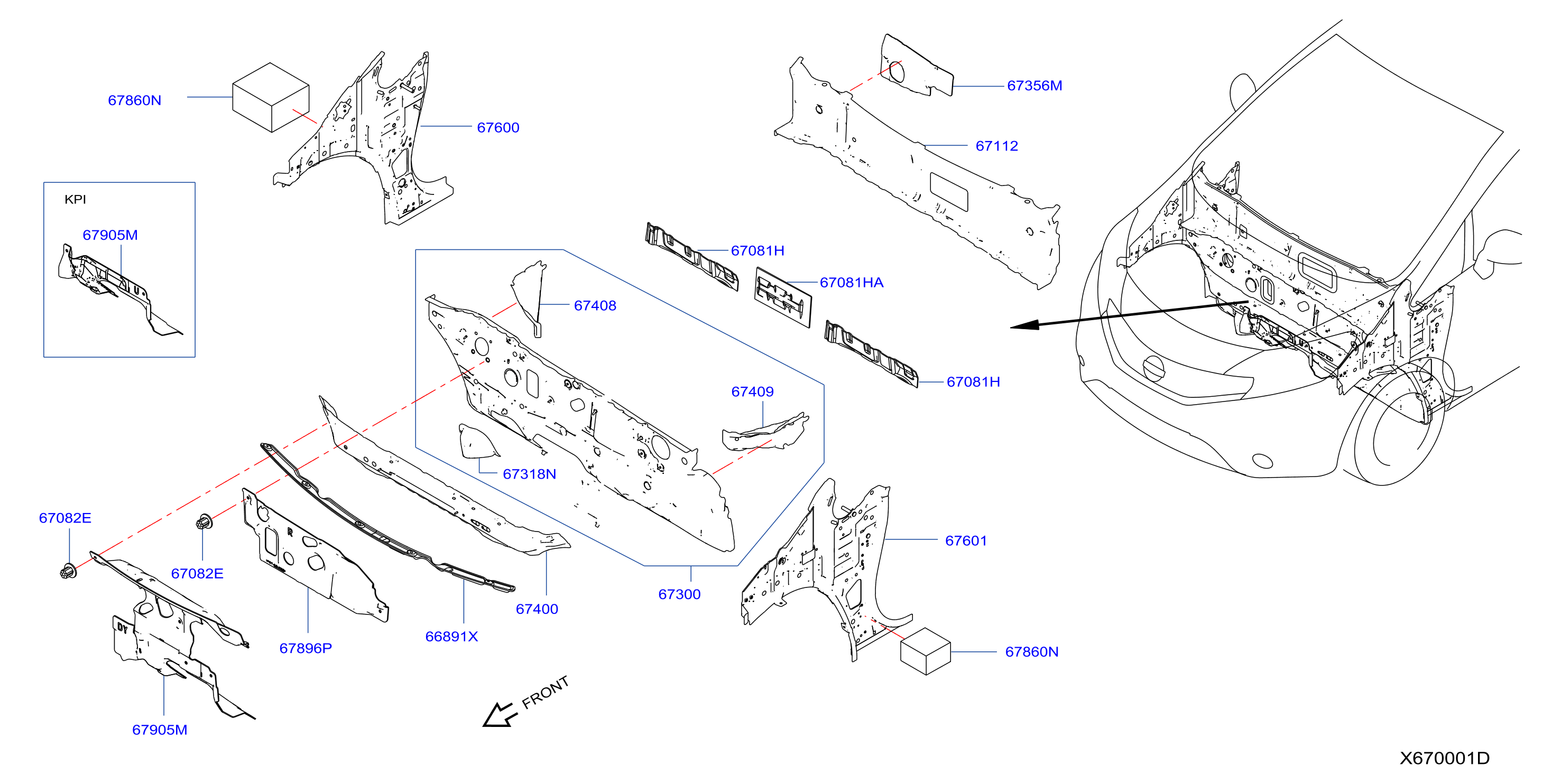 Diagram DASH PANEL & FITTING for your Nissan