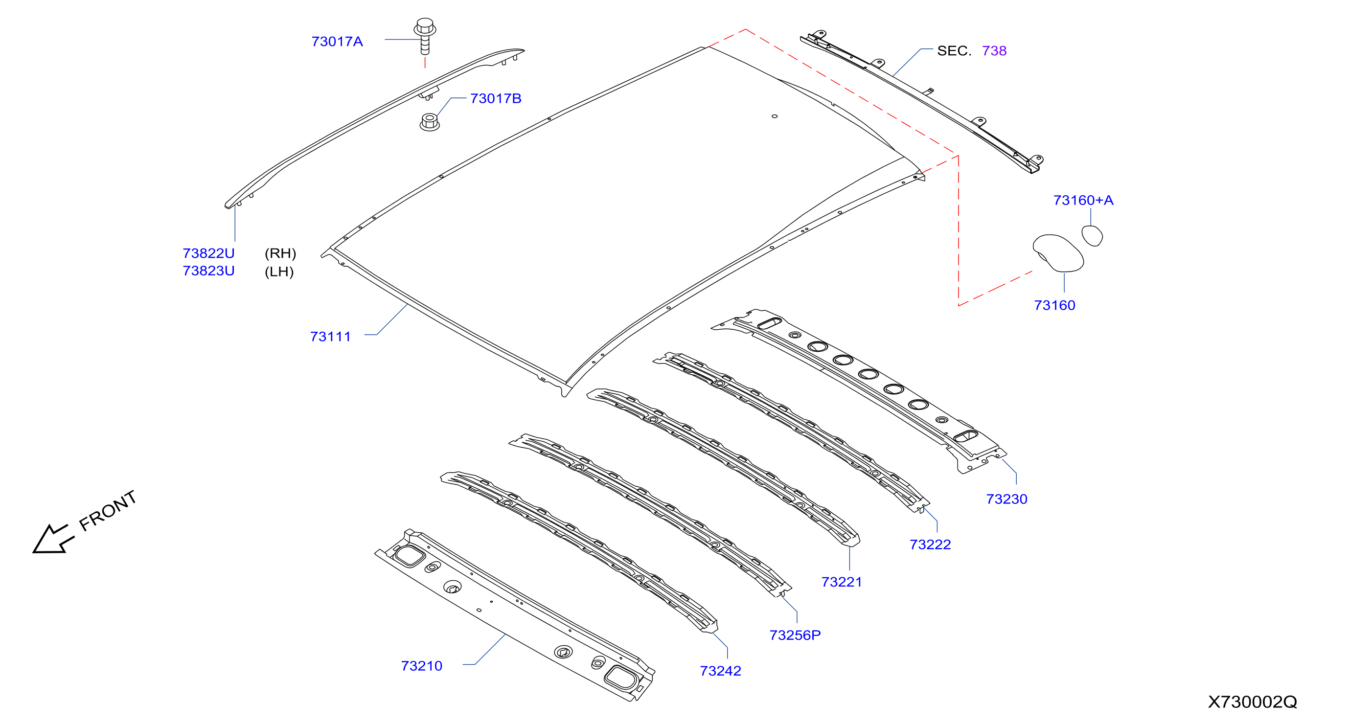 2014 nissan pathfinder discount roof side rails