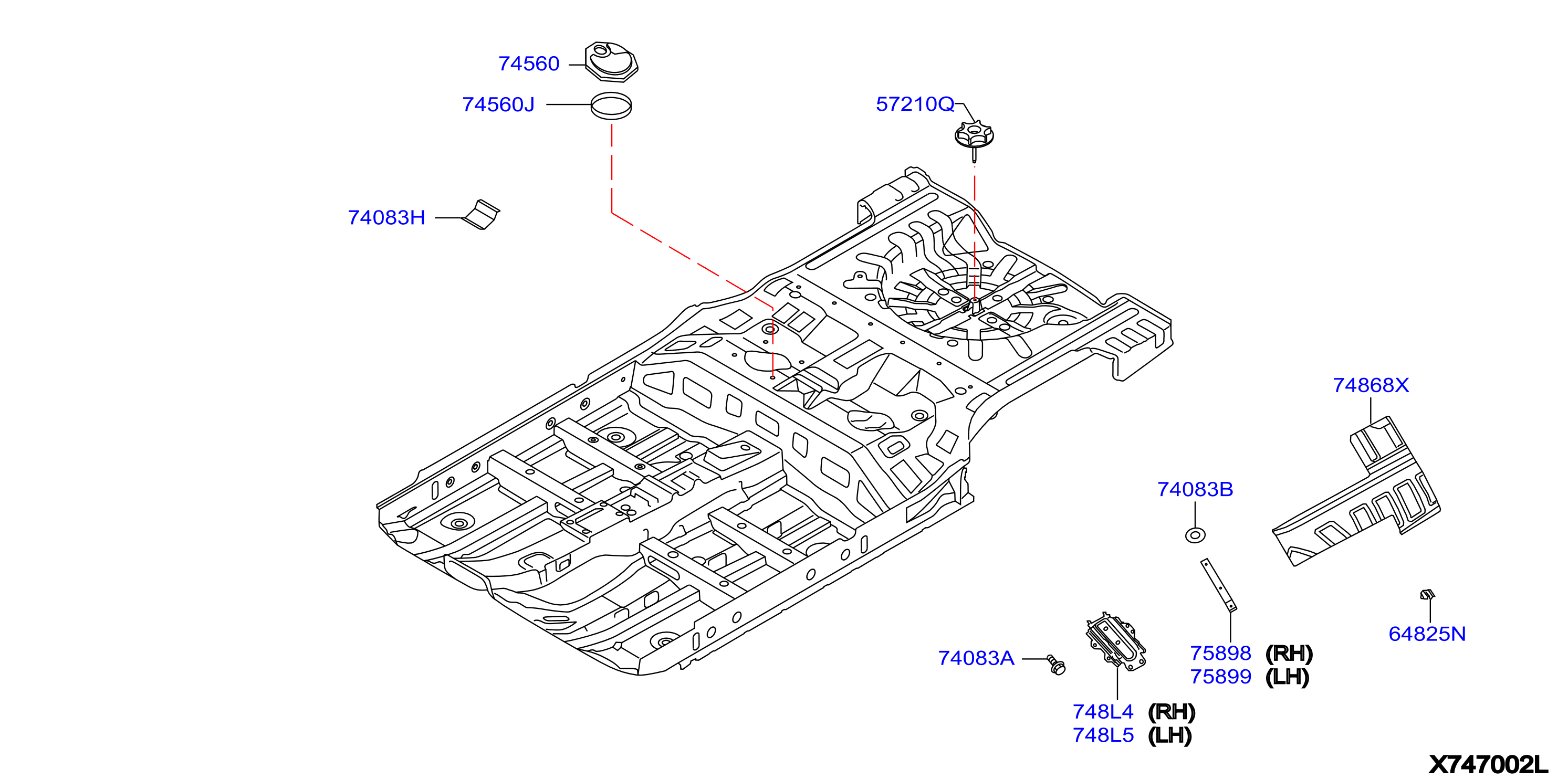 Diagram FLOOR FITTING for your Nissan Sentra  