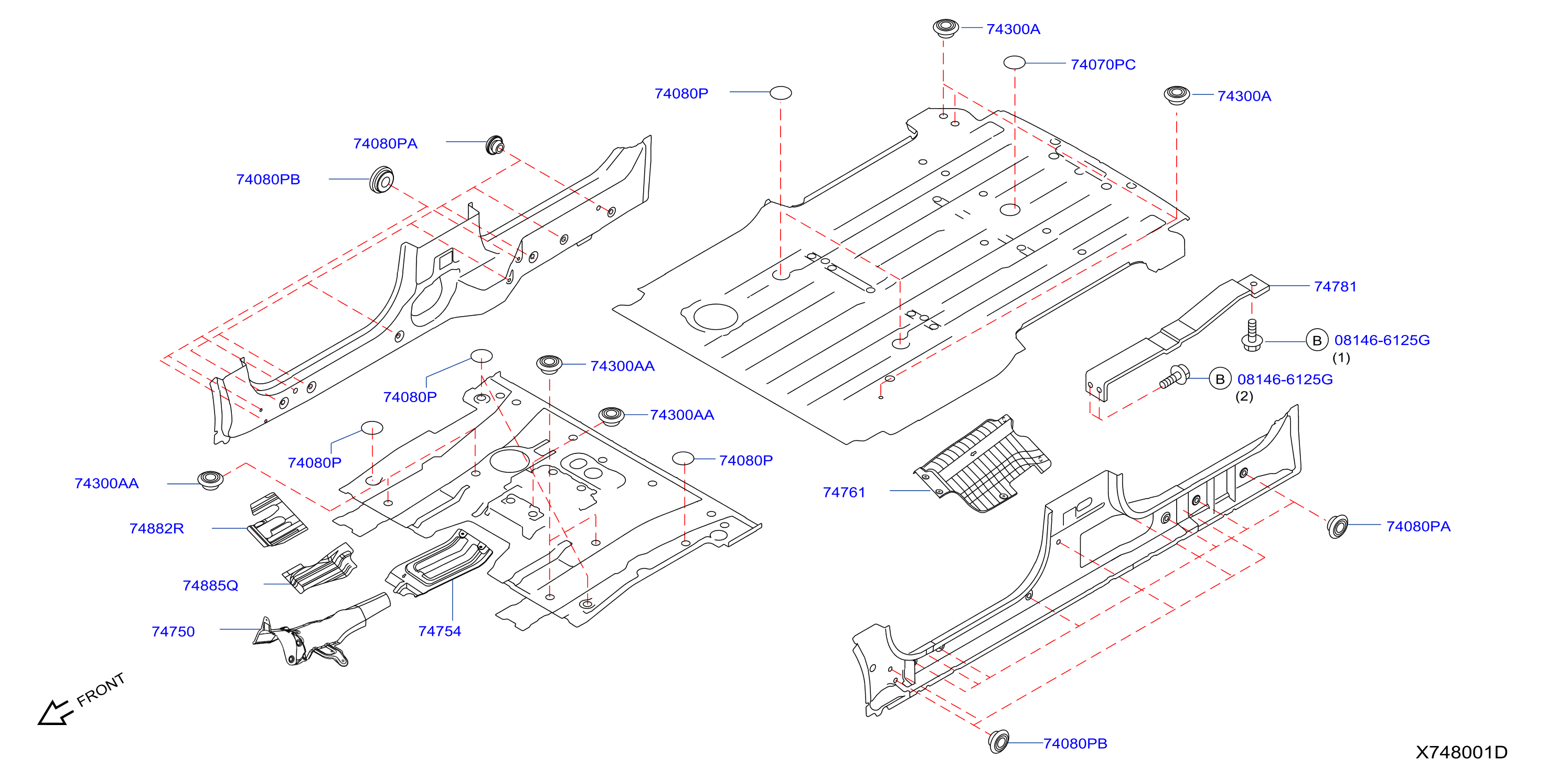 Diagram FLOOR FITTING for your Nissan NV200  