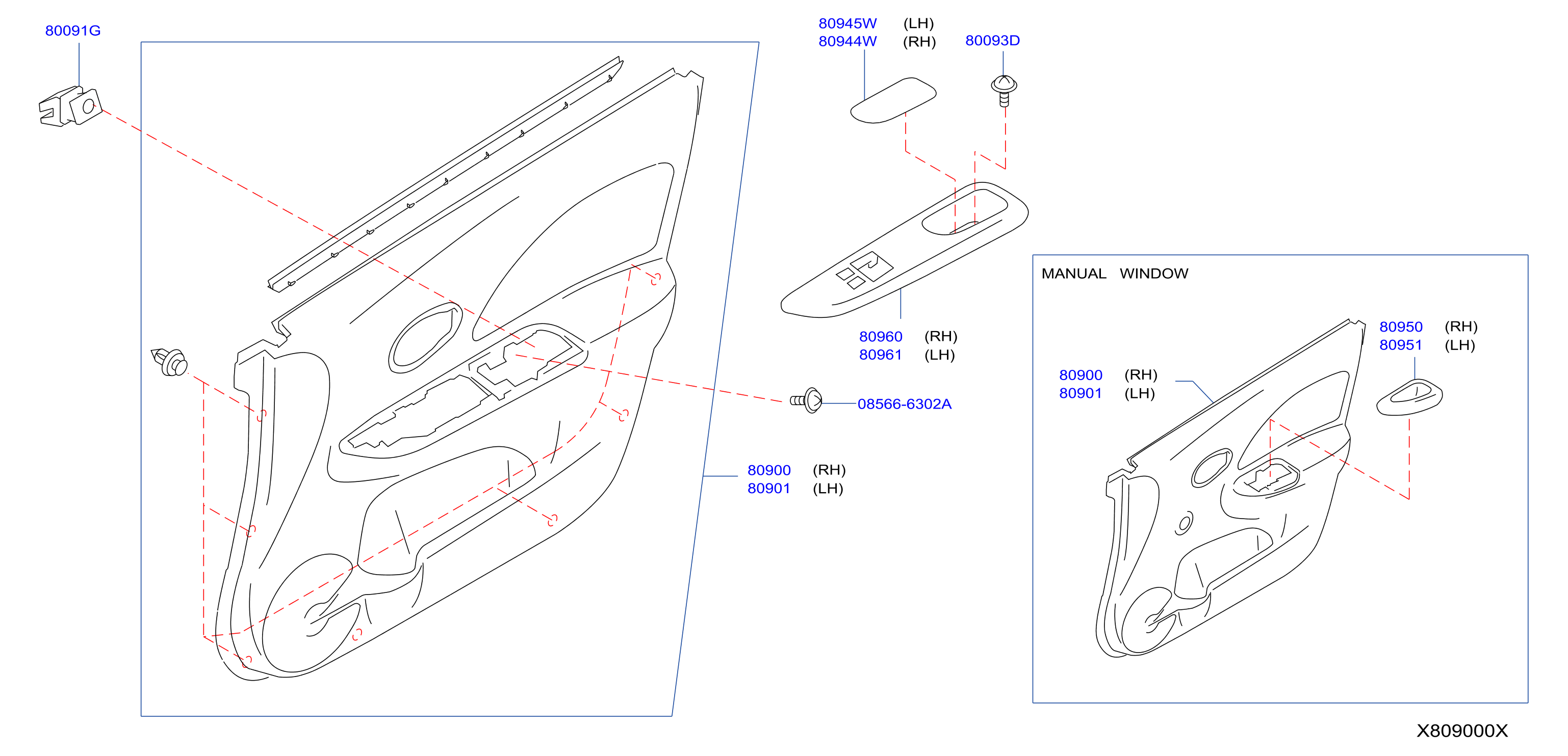 Diagram GUARNICIÓN DE LA PUERTA DELANTERA for your 2017 Nissan Murano   