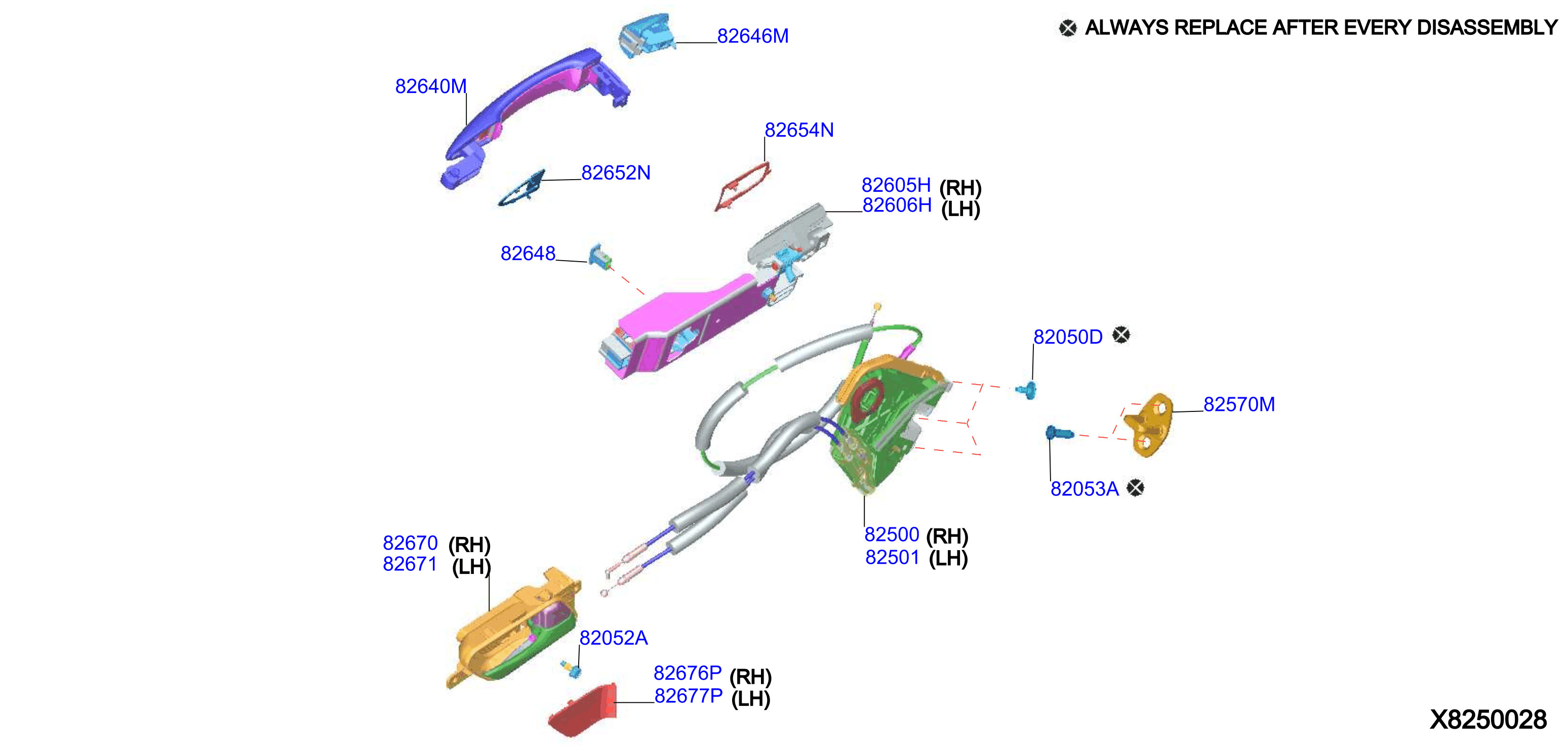 80670-9HE0A - Handle Door Inside. (Right, Rear). SENSE, ADVANCE ...