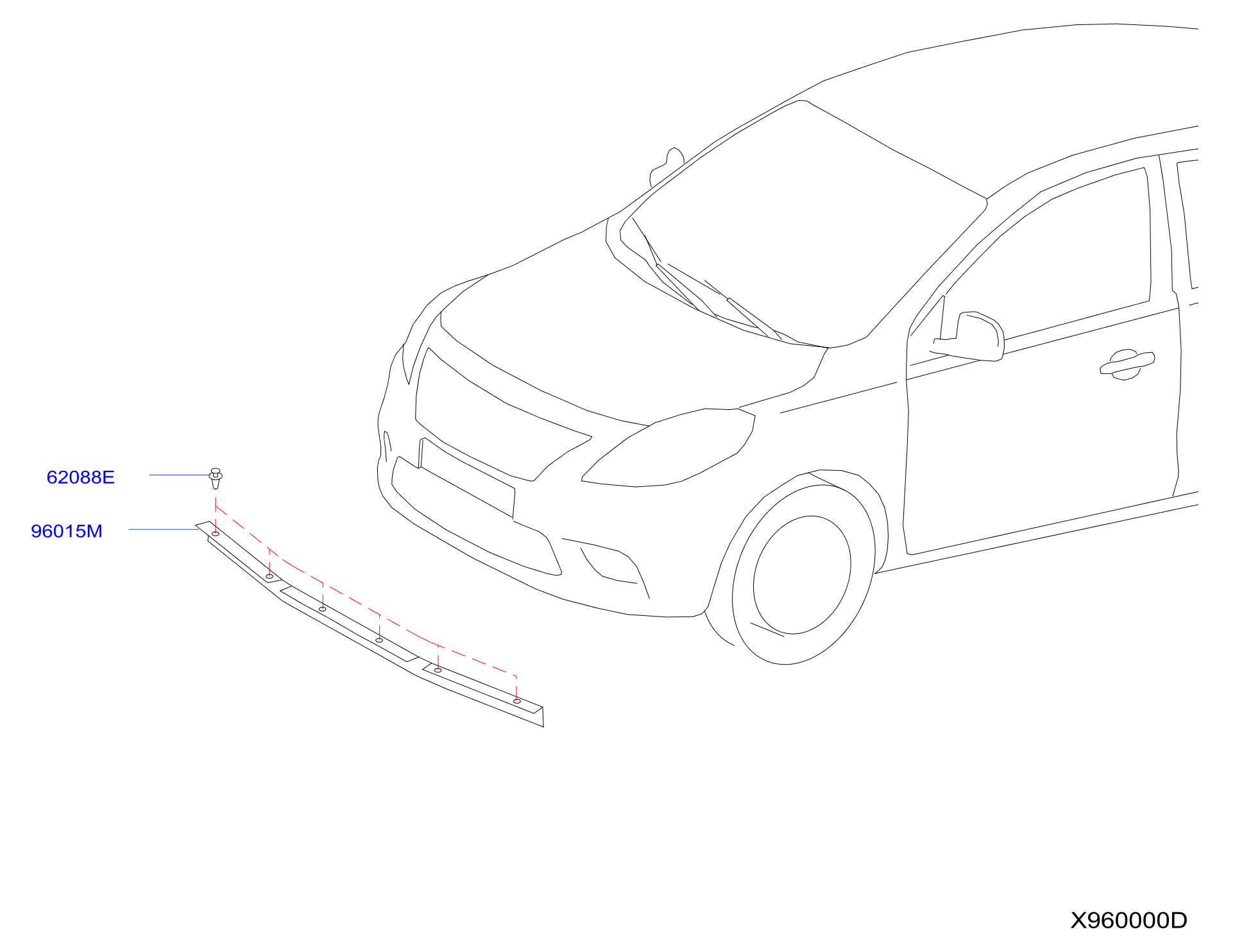Diagram AIR SPOILER for your Nissan