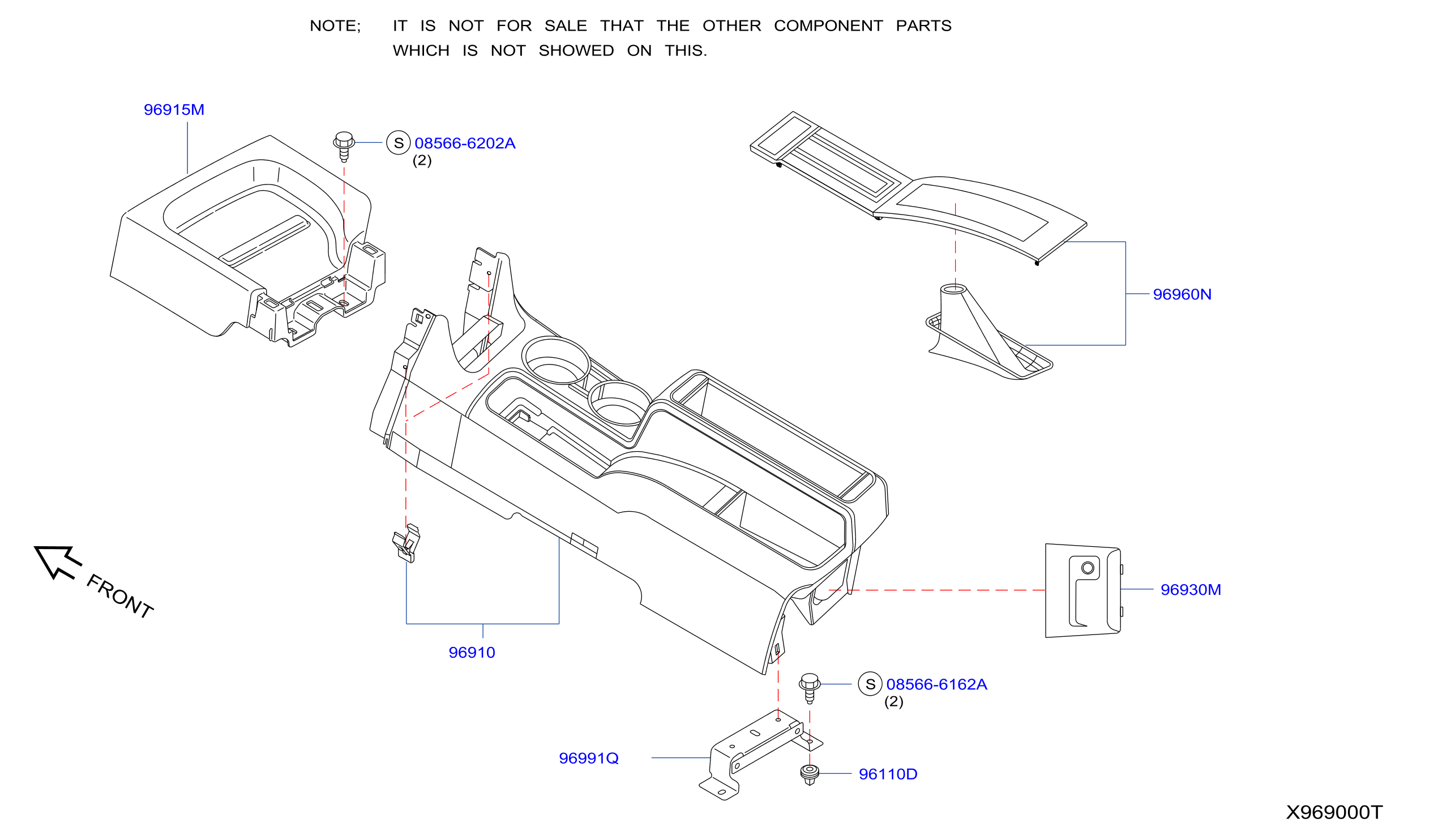 Diagram CONSOLE BOX for your 2012 Nissan Xterra   