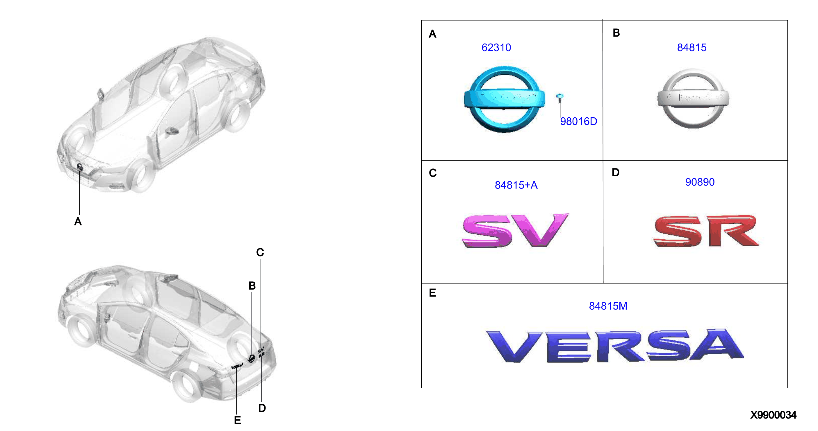 Diagram EMBLEM & NAME LABEL for your Nissan Stanza  