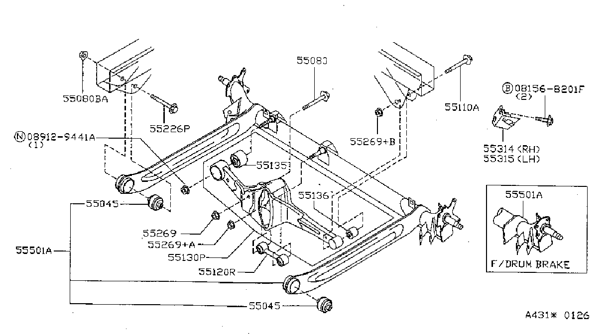 Diagram SUSPENSIÓN TRASERA for your 2013 Nissan Cube   