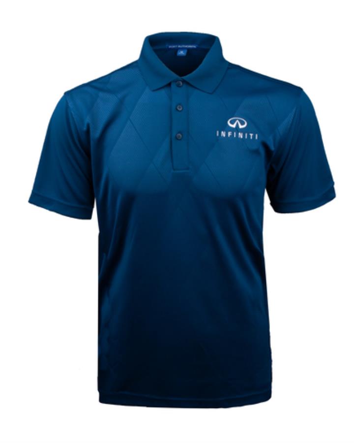 Tech_Embossed_Polo - Tech Embossed Polo. Blue - Genuine Infiniti Accessory