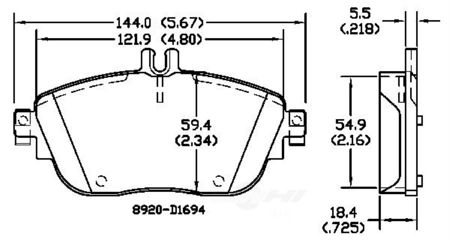 Mercedes-benz B250e Omniparts brake pad 13051390 mercedes-benz ...